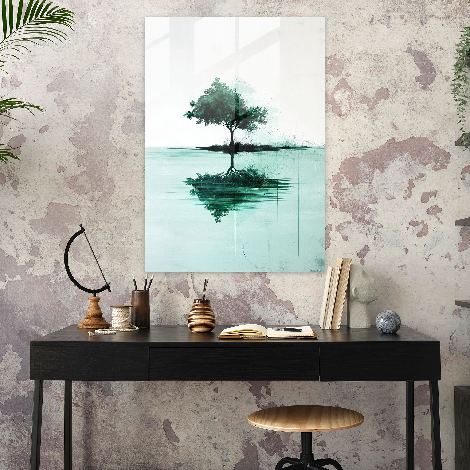 Minimalist Tree Ashvin Harrison Glass Art - Ashvin Harrison, Glass Art, Glass Print, Ashvin Harrison