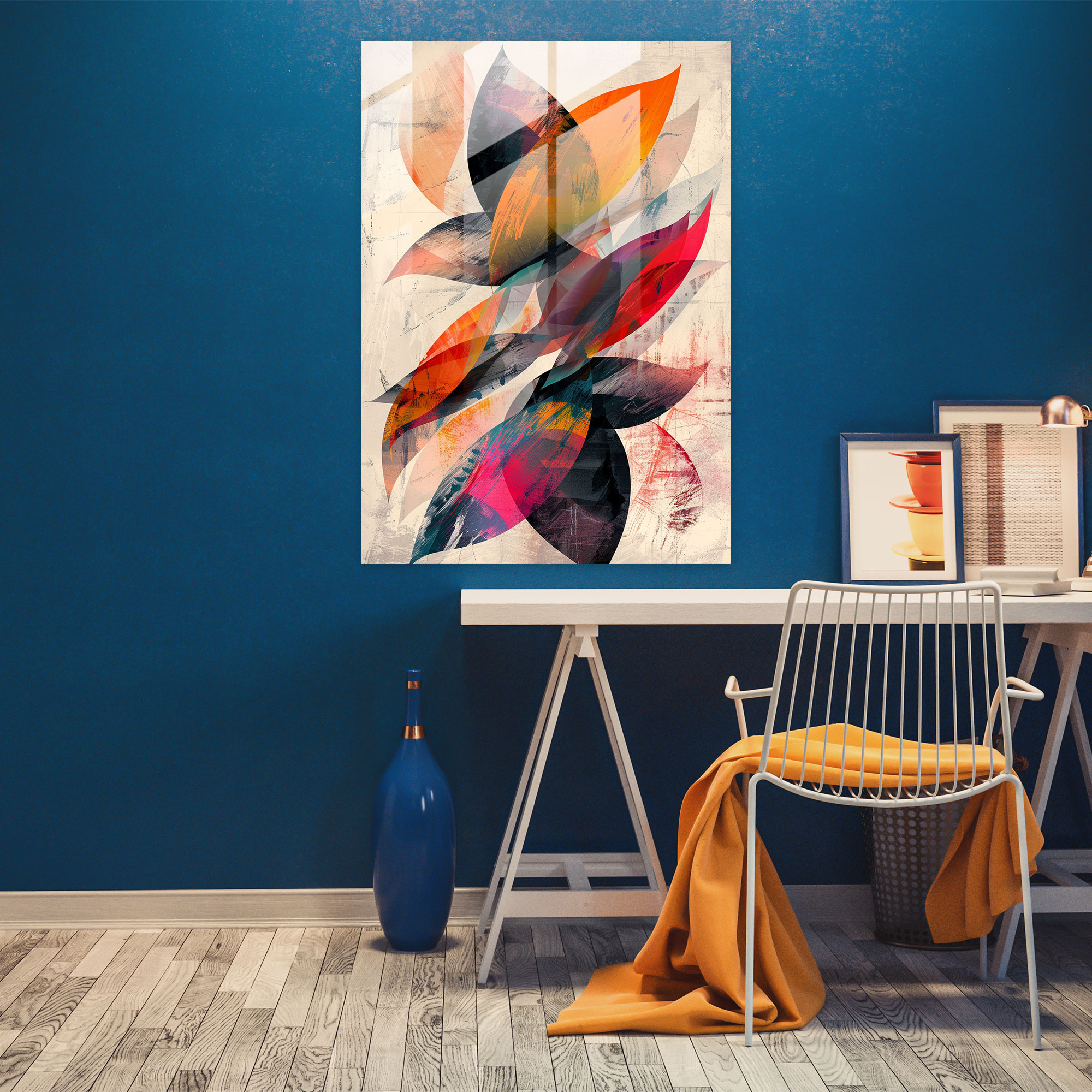 Overlapping Shapes Ashvin Harrison Glass Wall Art - Ashvin Harrison, Wall Decoration, Glass Art, Ashvin Harrison