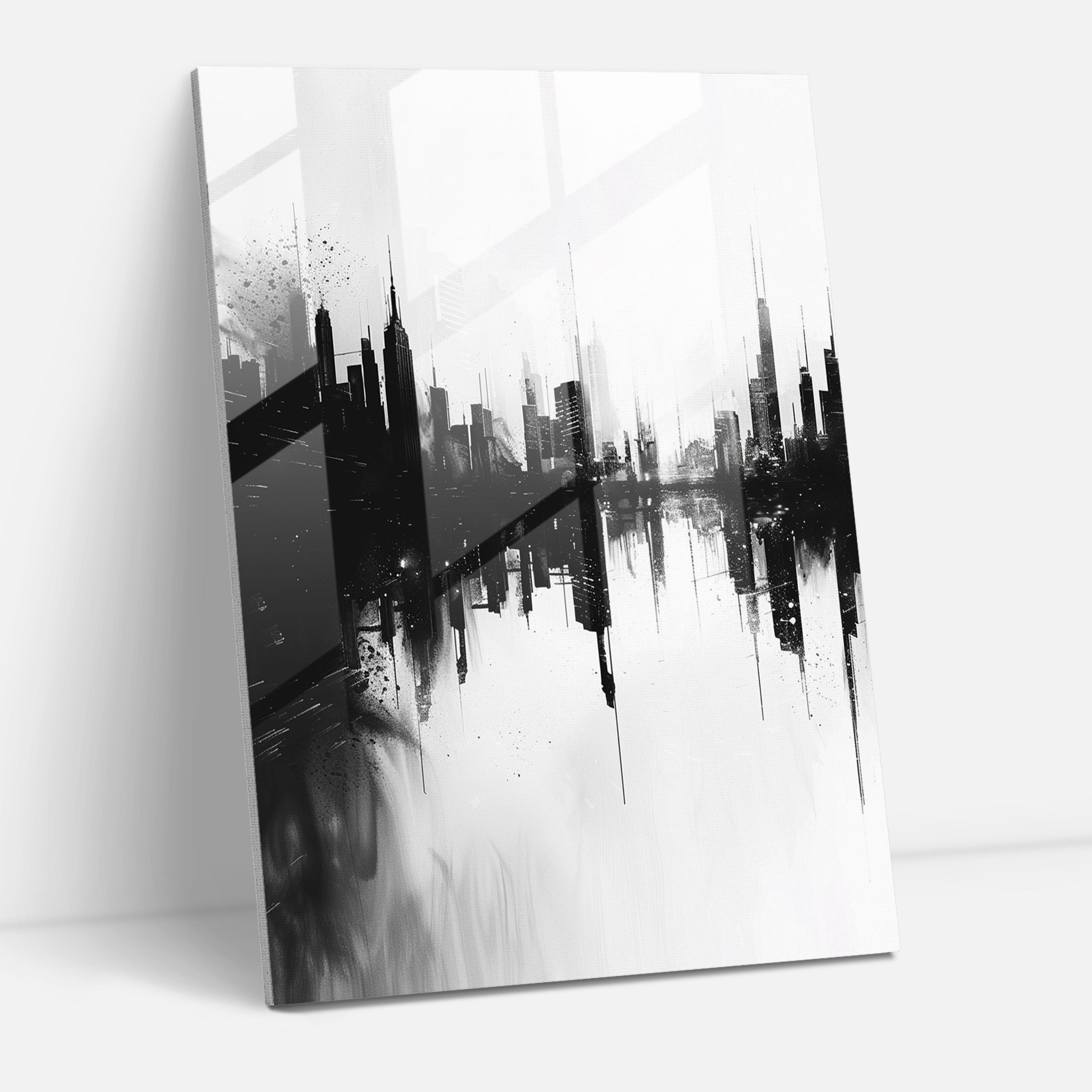 Ashvin Harrison Glass Wall Art - Minimalist Cityscape - Ashvin Harrison, Ashvin Harrison, Wall Decoration, Modern Art