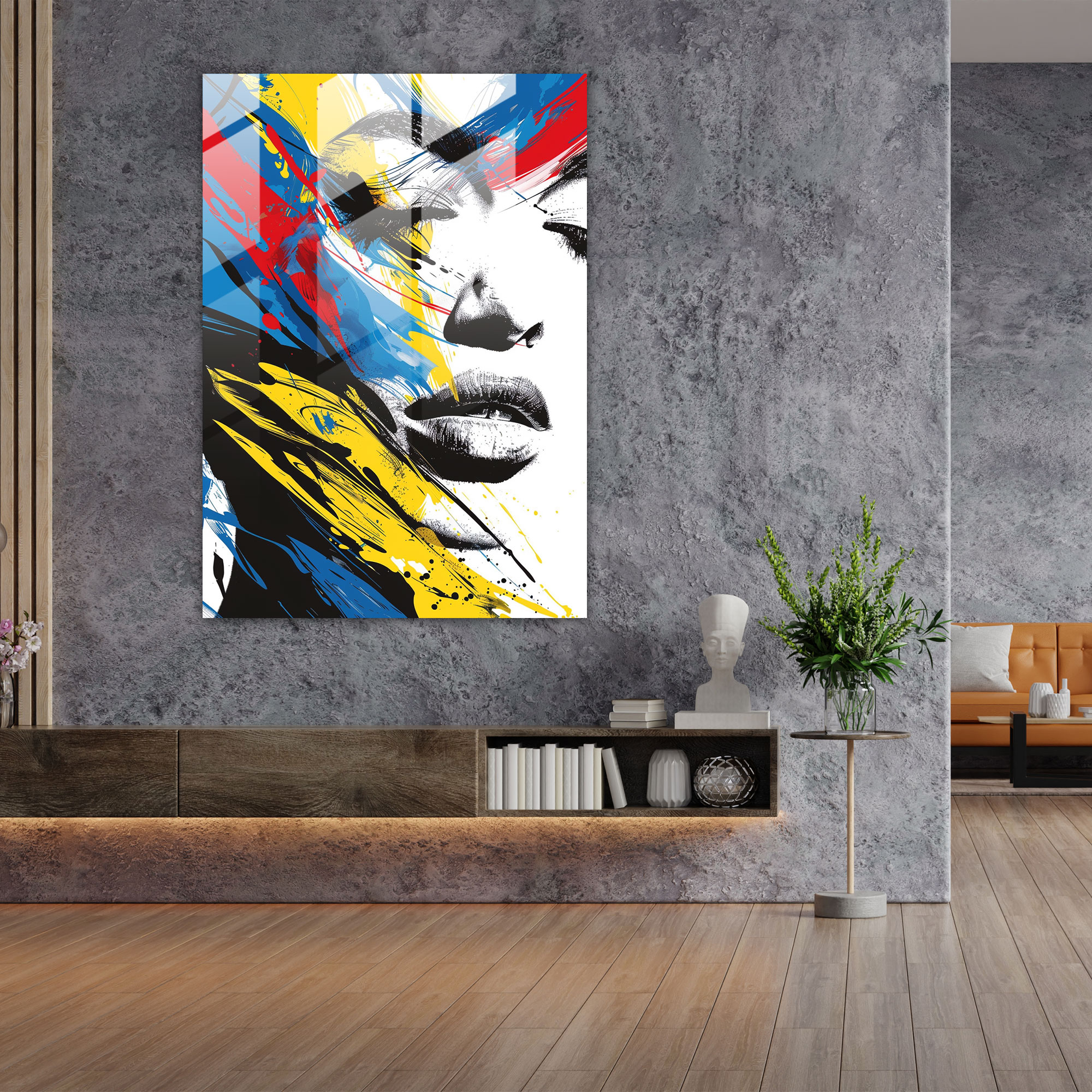 Ashvin Harrison Glass Print - Bold Graphic Patterns - Ashvin Harrison, Home Decoration, Modern Art, Wall Decoration