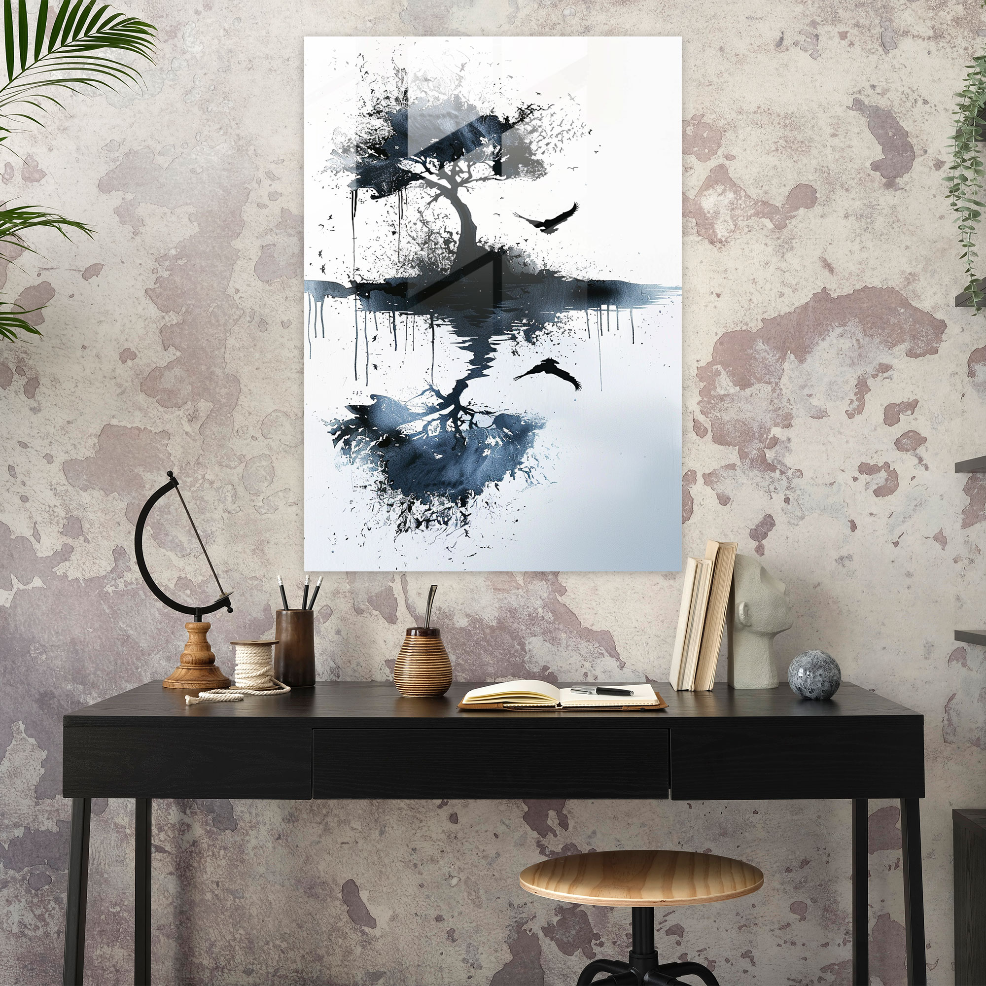 Ashvin Harrison Minimalist Nature Glass Wall Art - Ashvin Harrison, Wall Decoration, Ashvin Harrison, Glass Wall Art