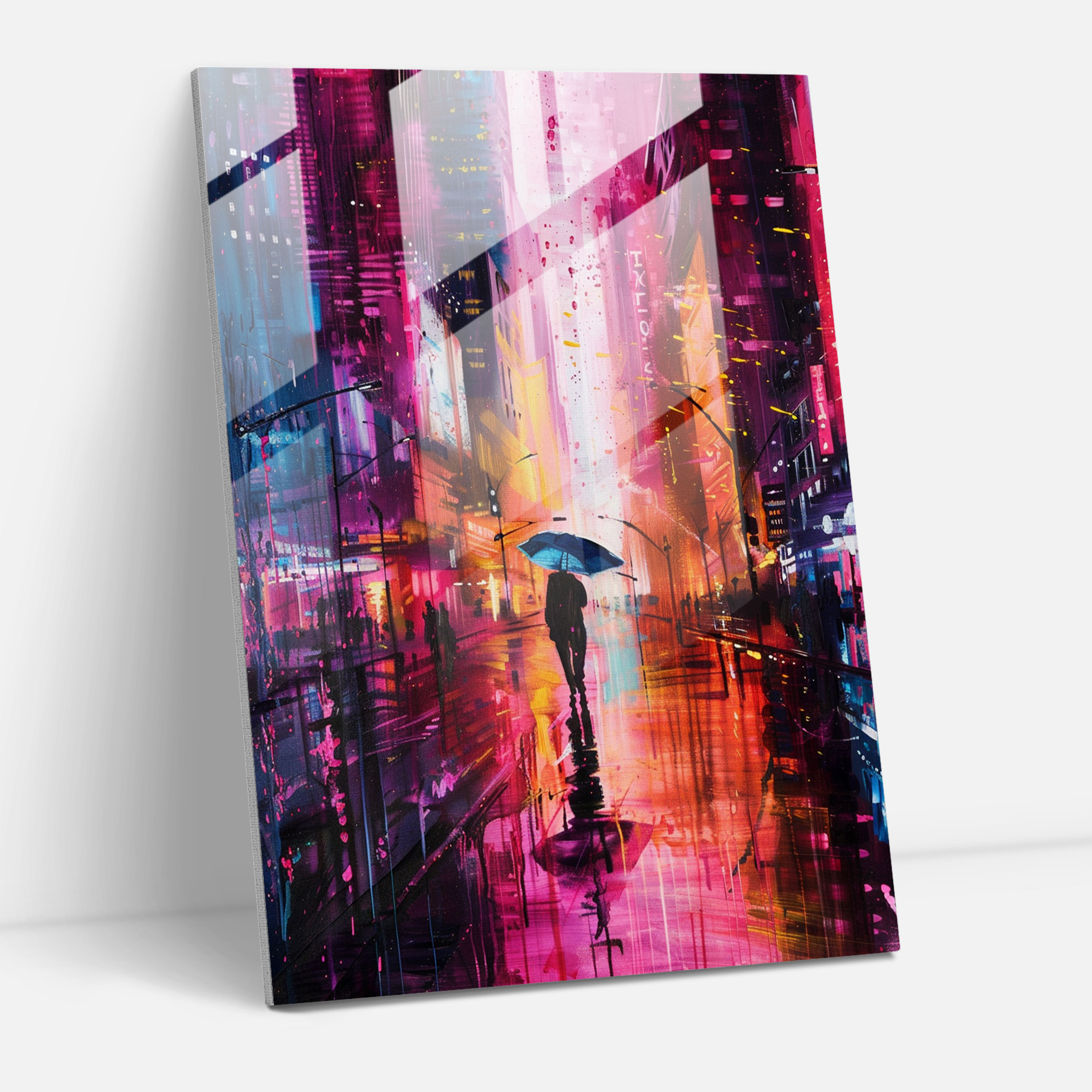 Ashvin Harrison Vibrant Cityscapes Glass Wall Art - Ashvin Harrison, Modern Art, Wall Decoration, Home Decoration