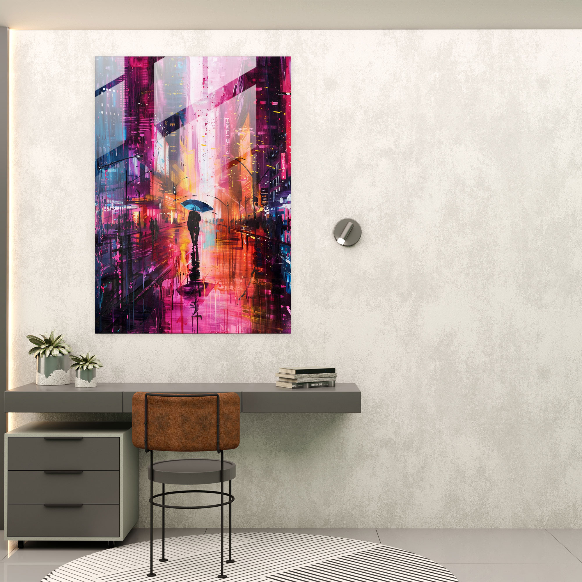 Ashvin Harrison Vibrant Cityscapes Glass Wall Art - Ashvin Harrison, Modern Art, Wall Decoration, Home Decoration