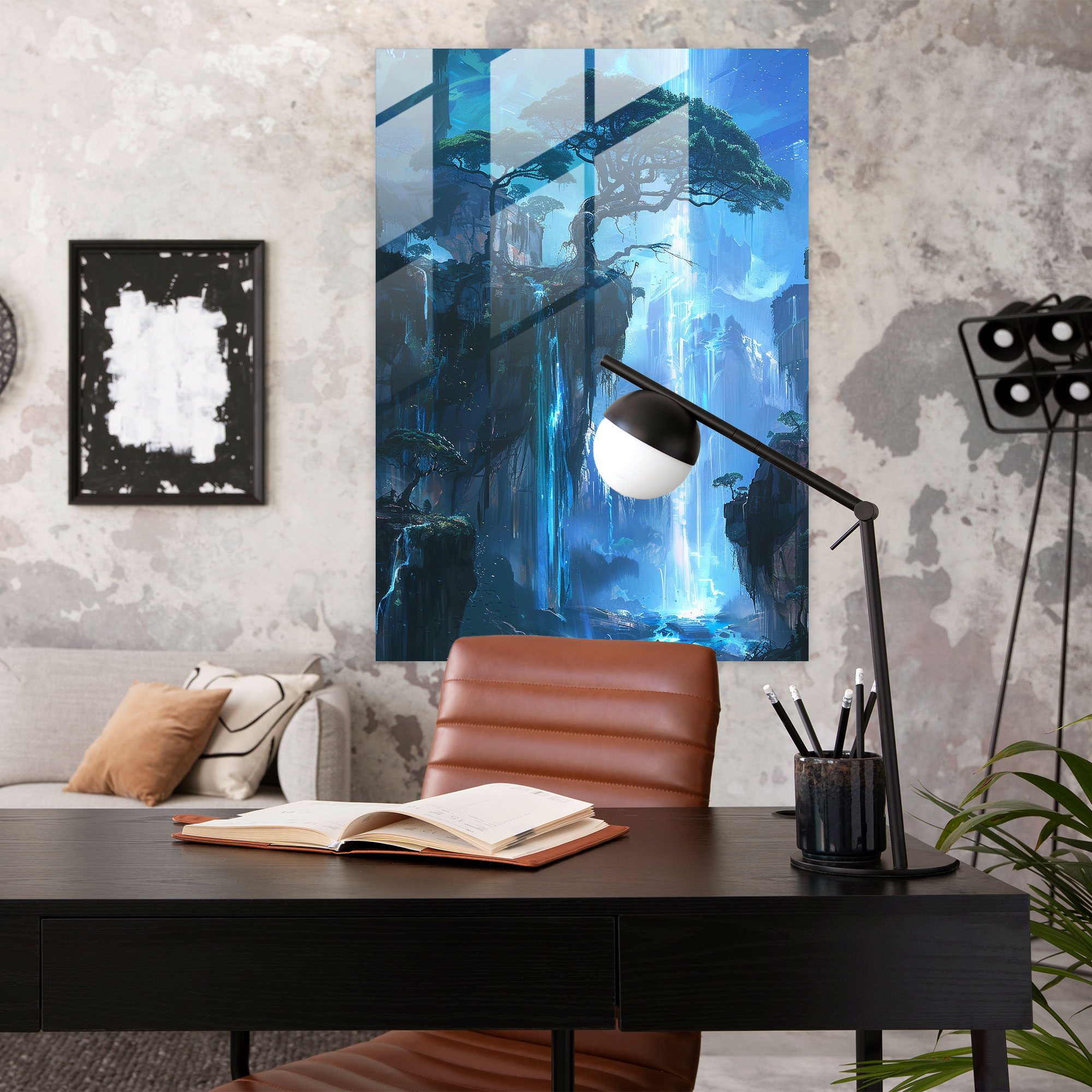 Ashvin Harrison Futuristic Landscapes Glass Wall Art - Ashvin Harrison, Wall Decoration, Glass Wall Art, Modern Art