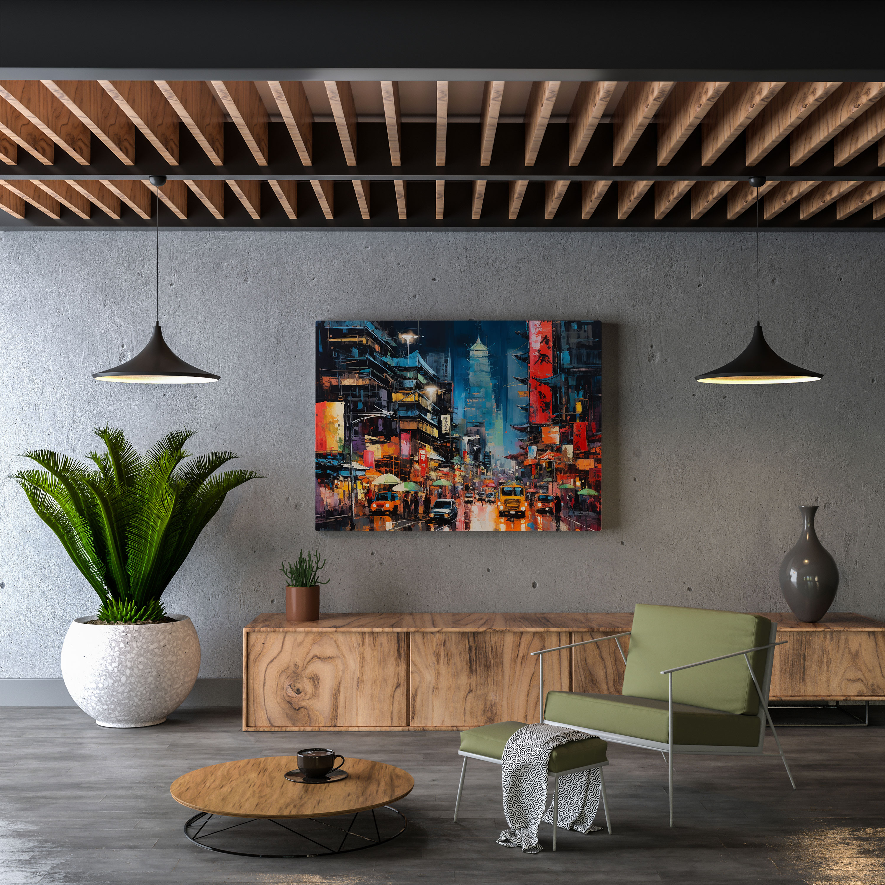 Asian City Canvas Print - Asian, Home Decoration, Asian, Wall Art