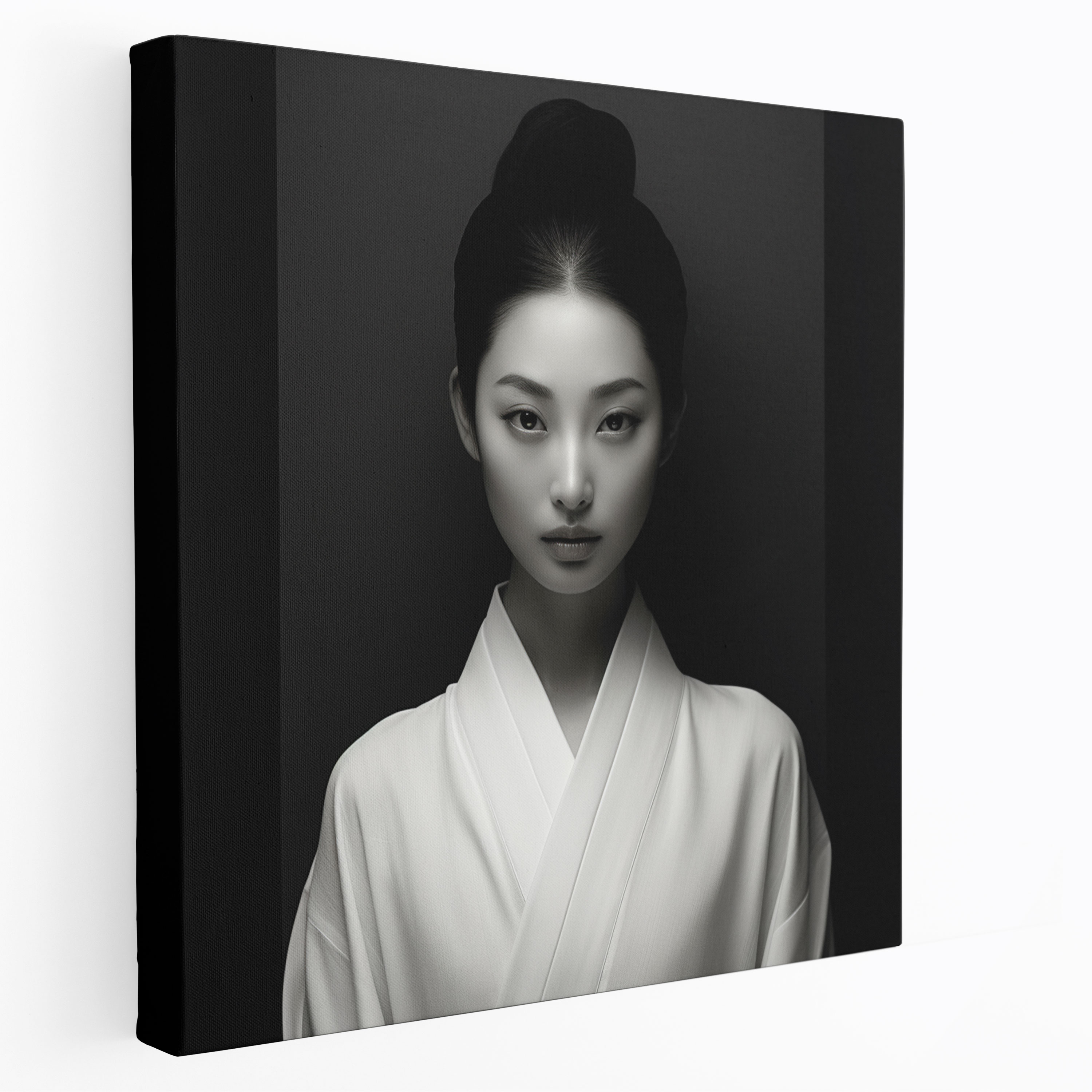 Asian Canvas Print - Minimalist Black And White Photography Wall Art - Asian, Canvas Wall Art, Home Decoration, Black And White