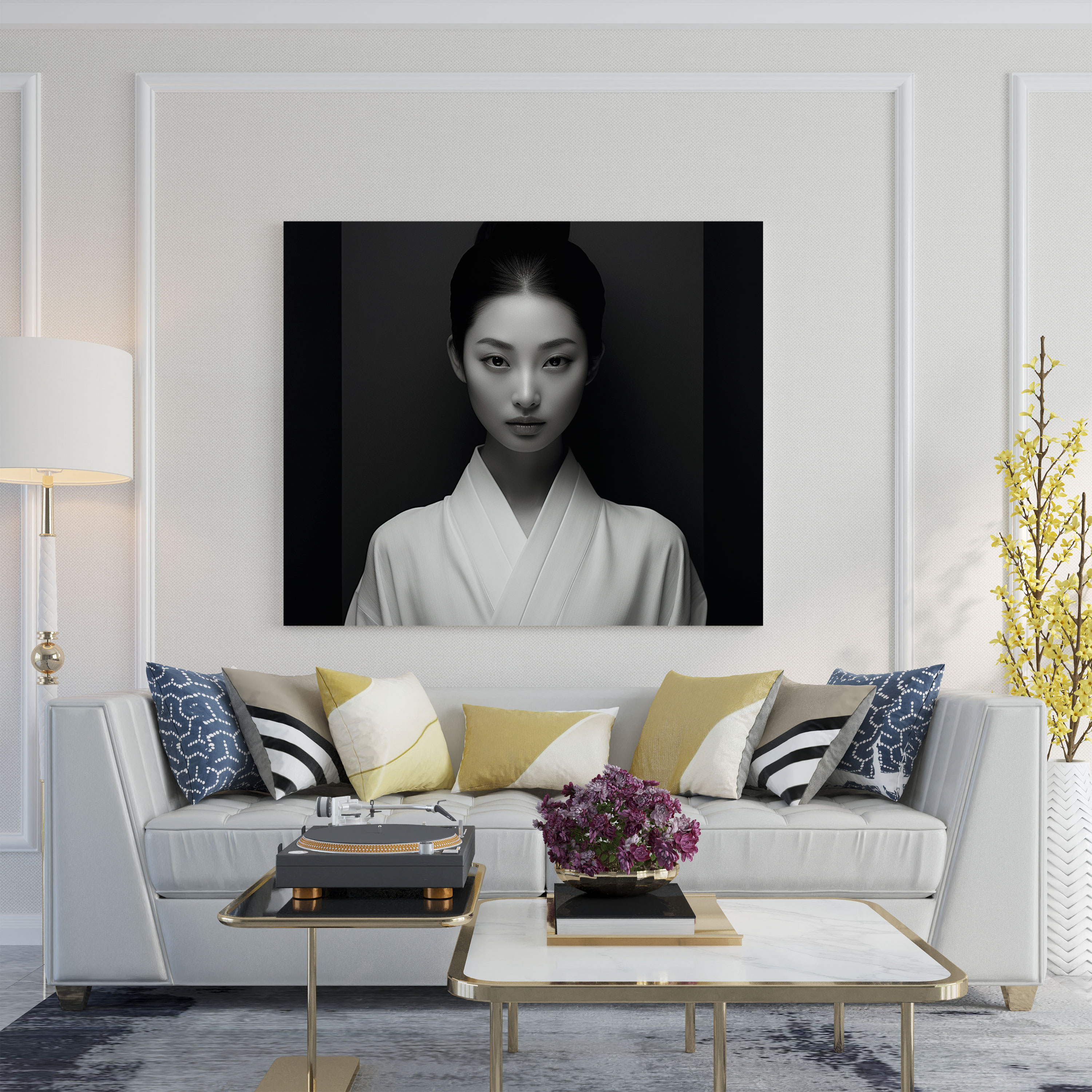 Asian Canvas Print - Minimalist Black And White Photography Wall Art - Asian, Canvas Wall Art, Home Decoration, Black And White