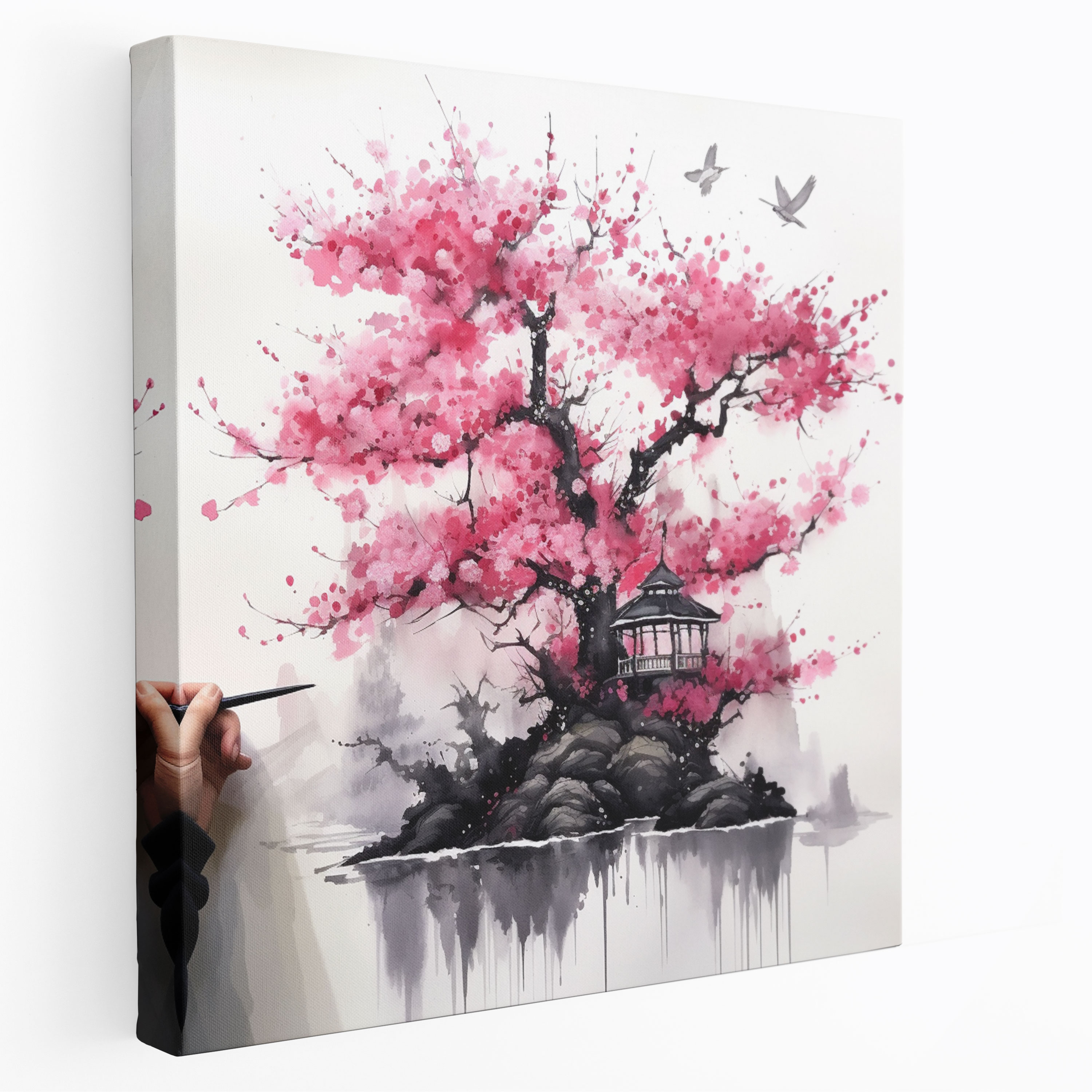 Asian Canvas Print - Cherry Blossom Tree Wall Art - Asian, Home Decoration, Canvas Print, Canvas