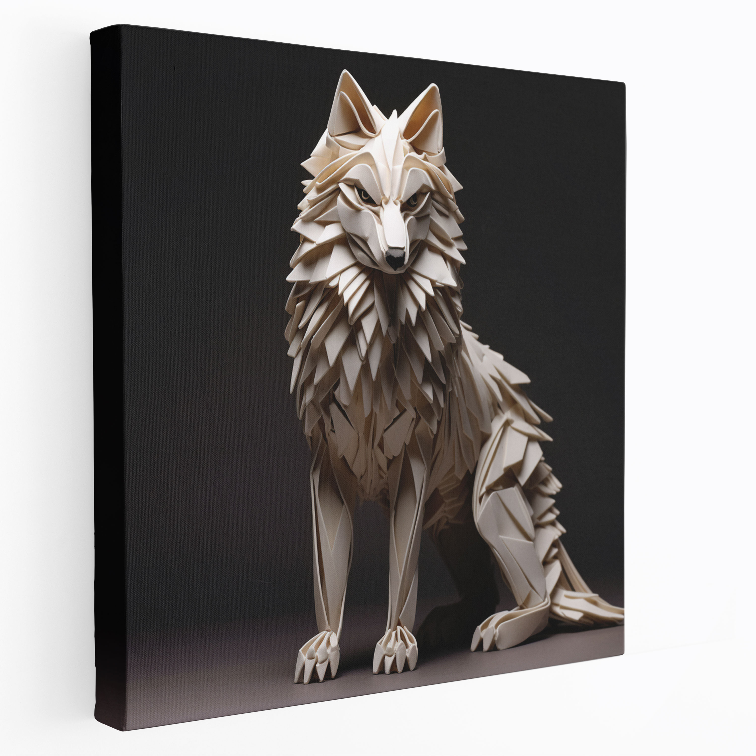 Asyalı Duvar Sanatı - Origami Hayvan Heykel Kanvas Tablo - Asyalı Kanvas Kanvas Duvar Sanatı