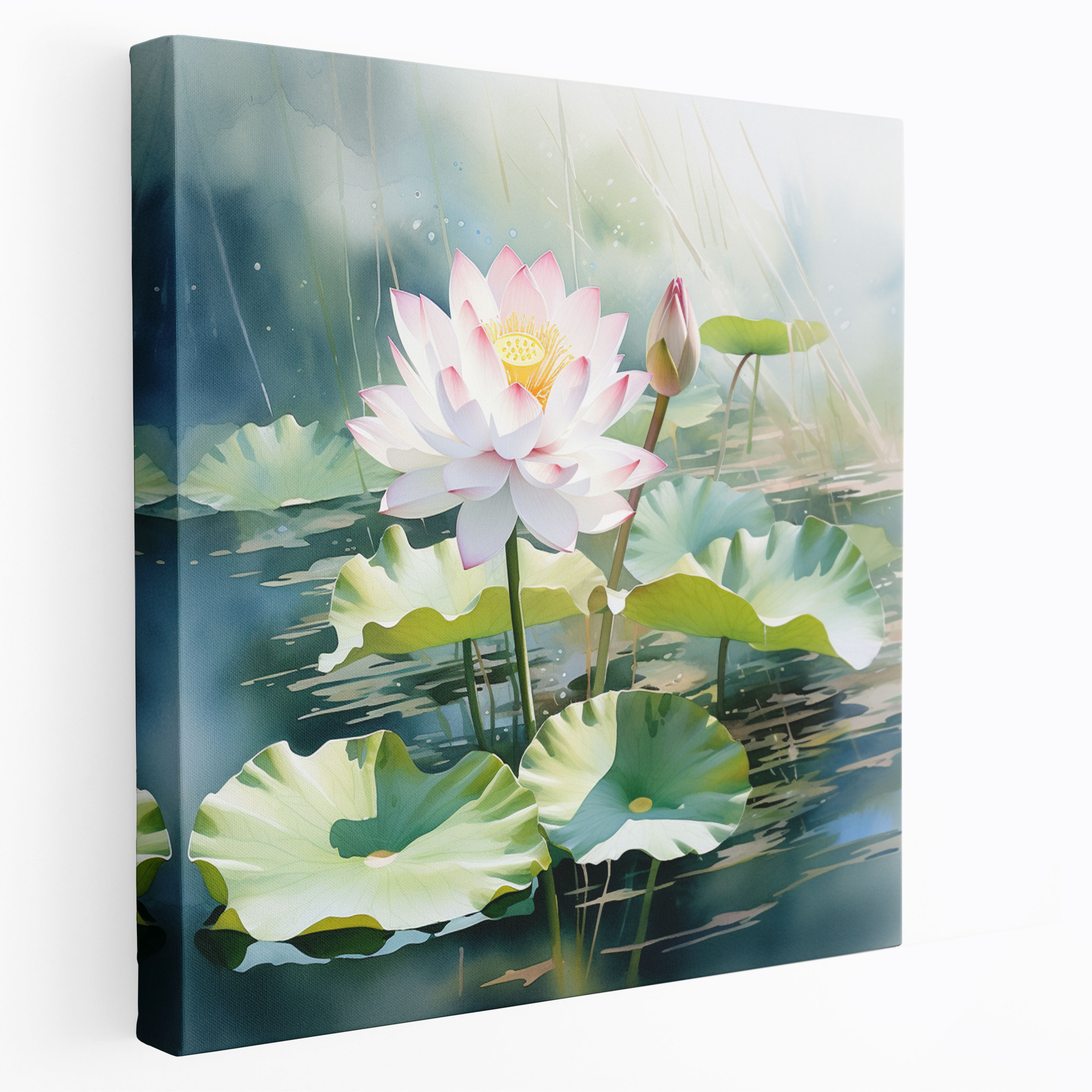 Asian Canvas Print: Exquisite Lotus Blossom - Asian, Wall Decoration, Lotus Flower, Purity