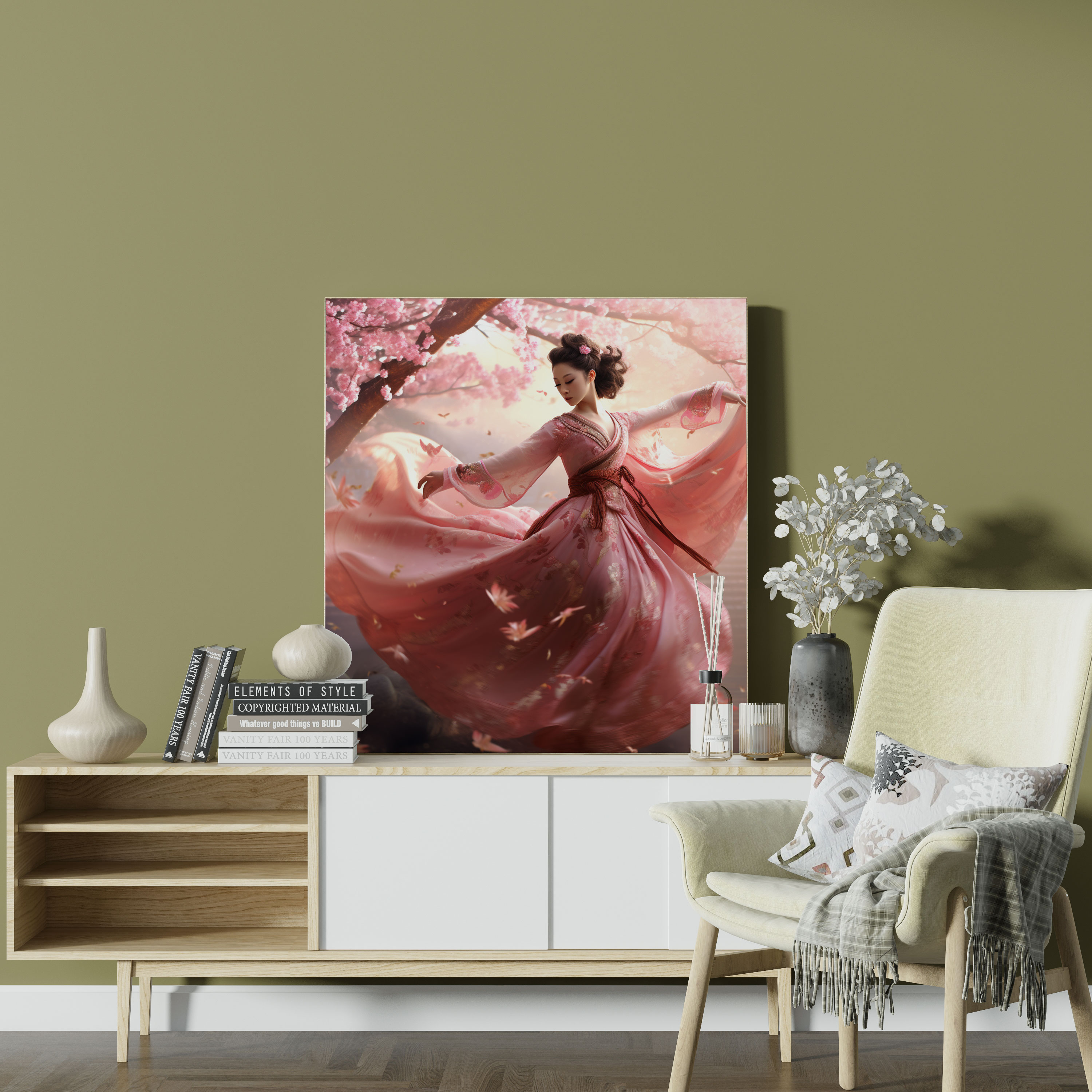 Asian Geisha Canvas Print - Asian, Canvas Print, Canvas, Wall Decoration