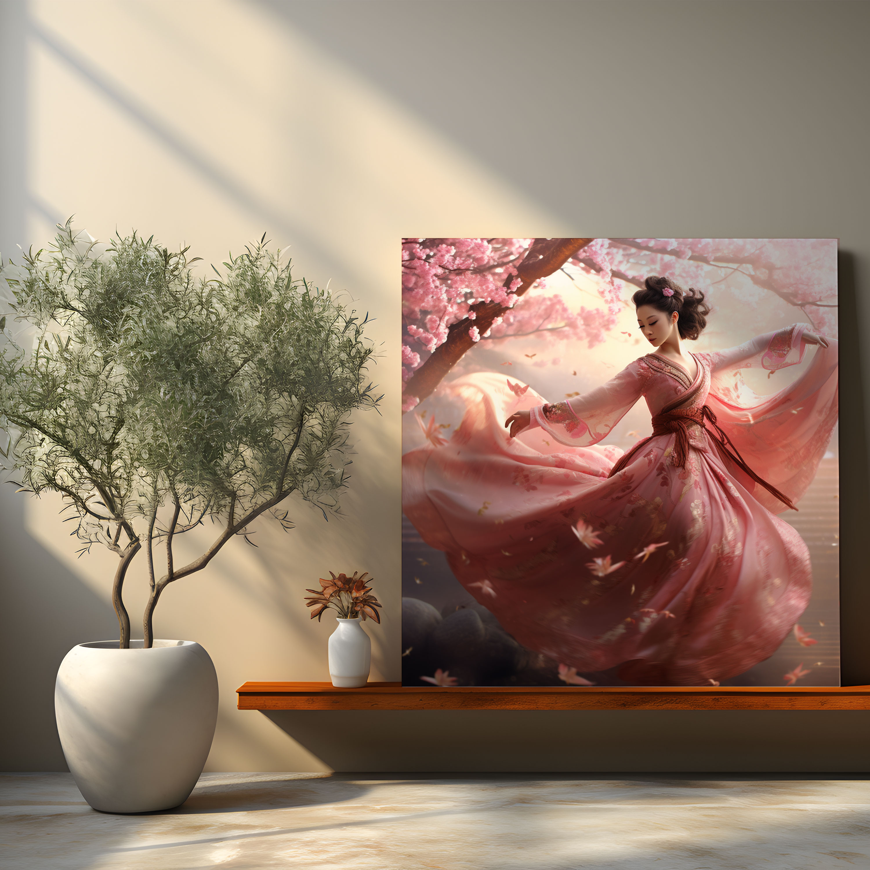 Asian Geisha Canvas Print - Asian, Canvas Print, Canvas, Wall Decoration