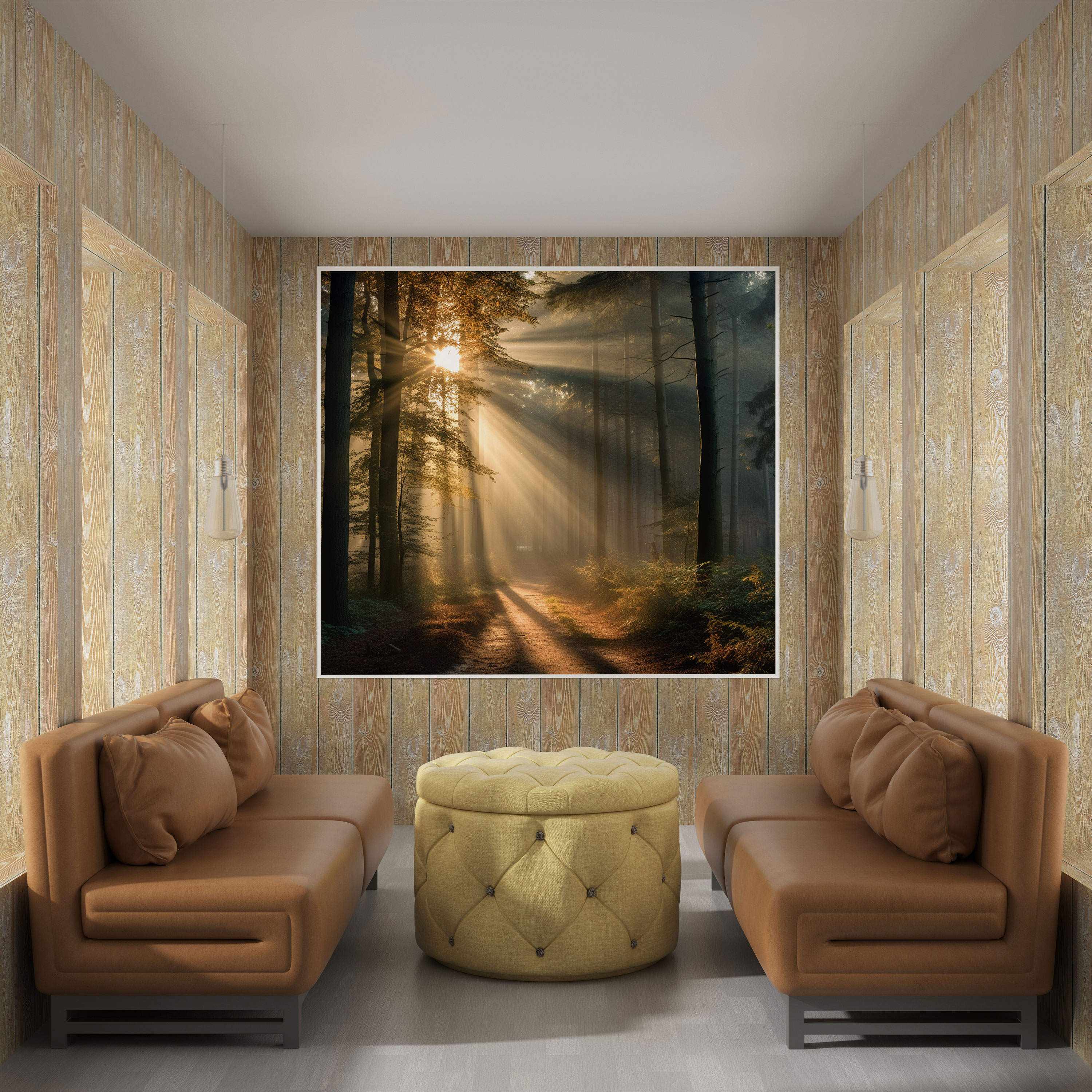 Autumn Morning Photography Canvas Print - Autumn, Photography, Canvas Wall Art, Sunlight