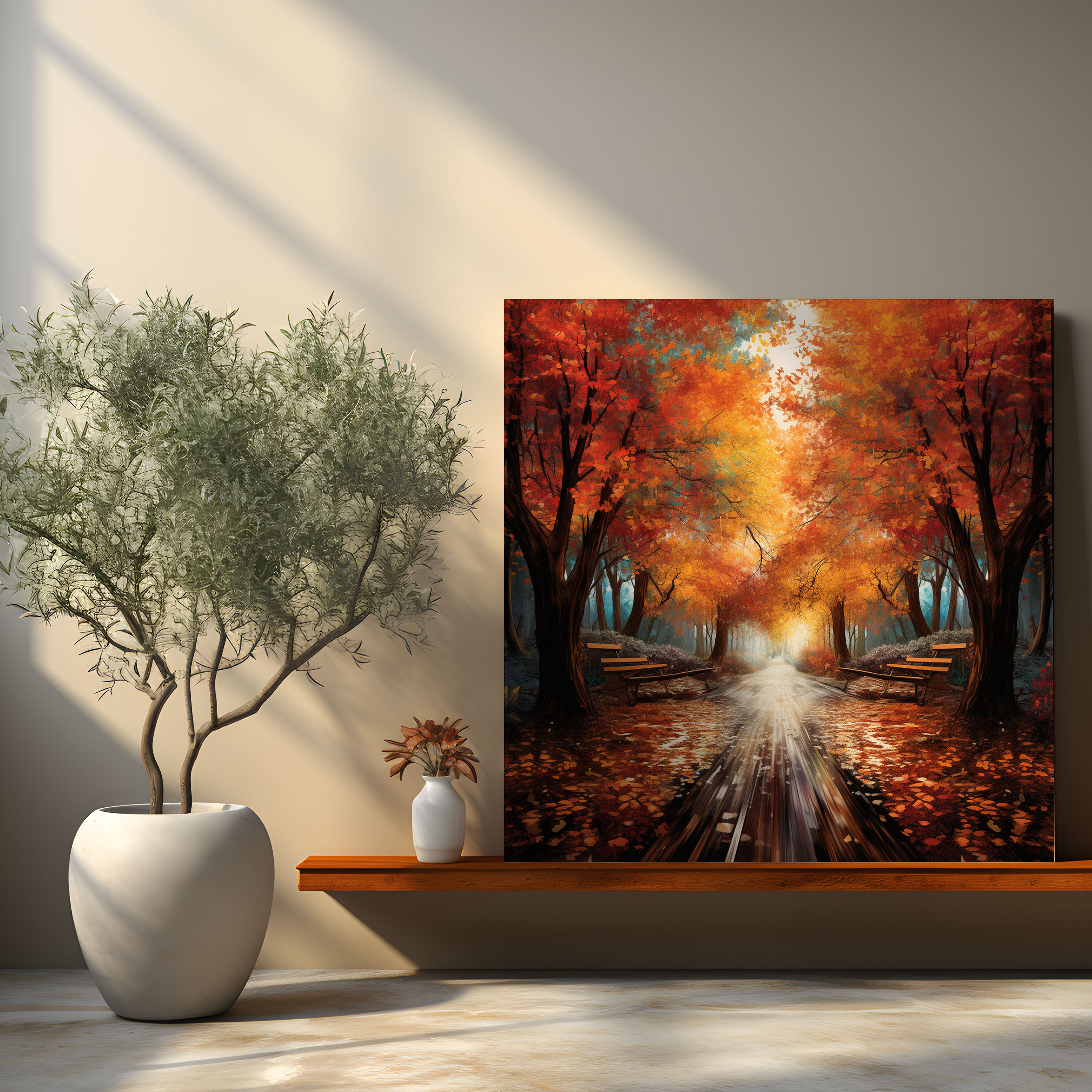 Autumn Pathway Digital Print - Autumn, Wall Art, Pathway, Home Decoration