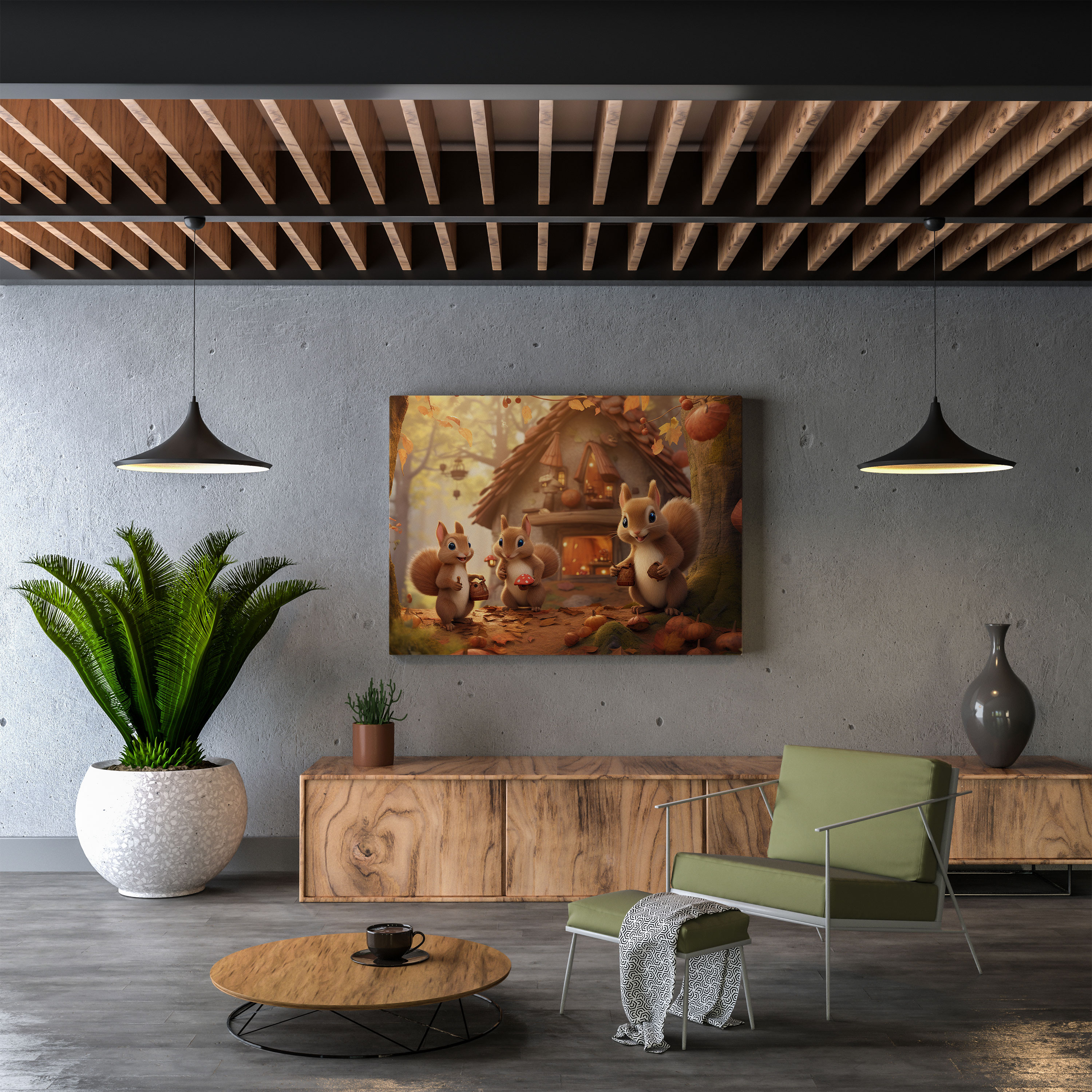 Whimsical Autumn Forest Wall Art - Autumn, Canvas Wall Art, Playful, Wall Art