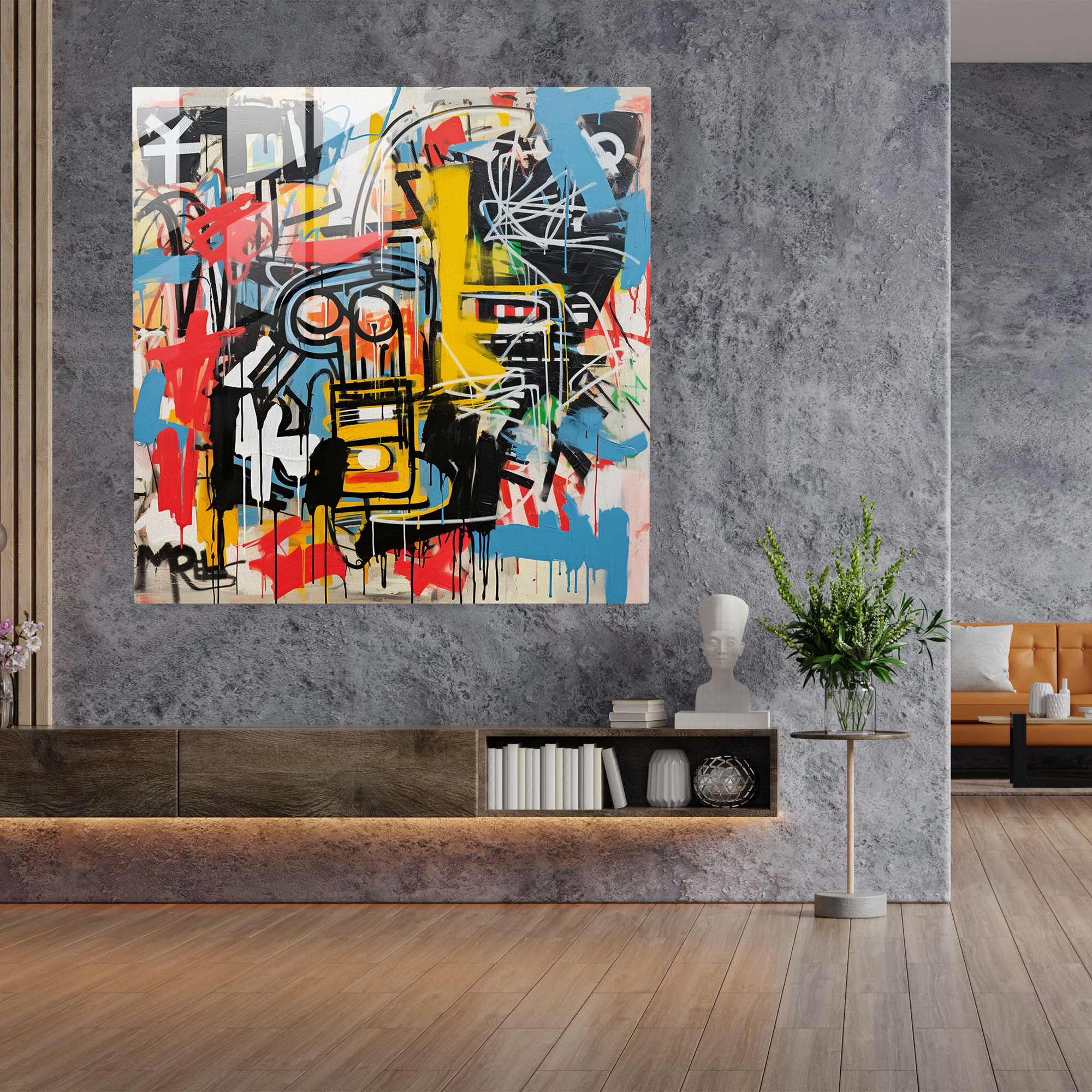 Basquiat Glass Wall Art - Basquiat, Glass Wall Art, Glass Art, Modern Art