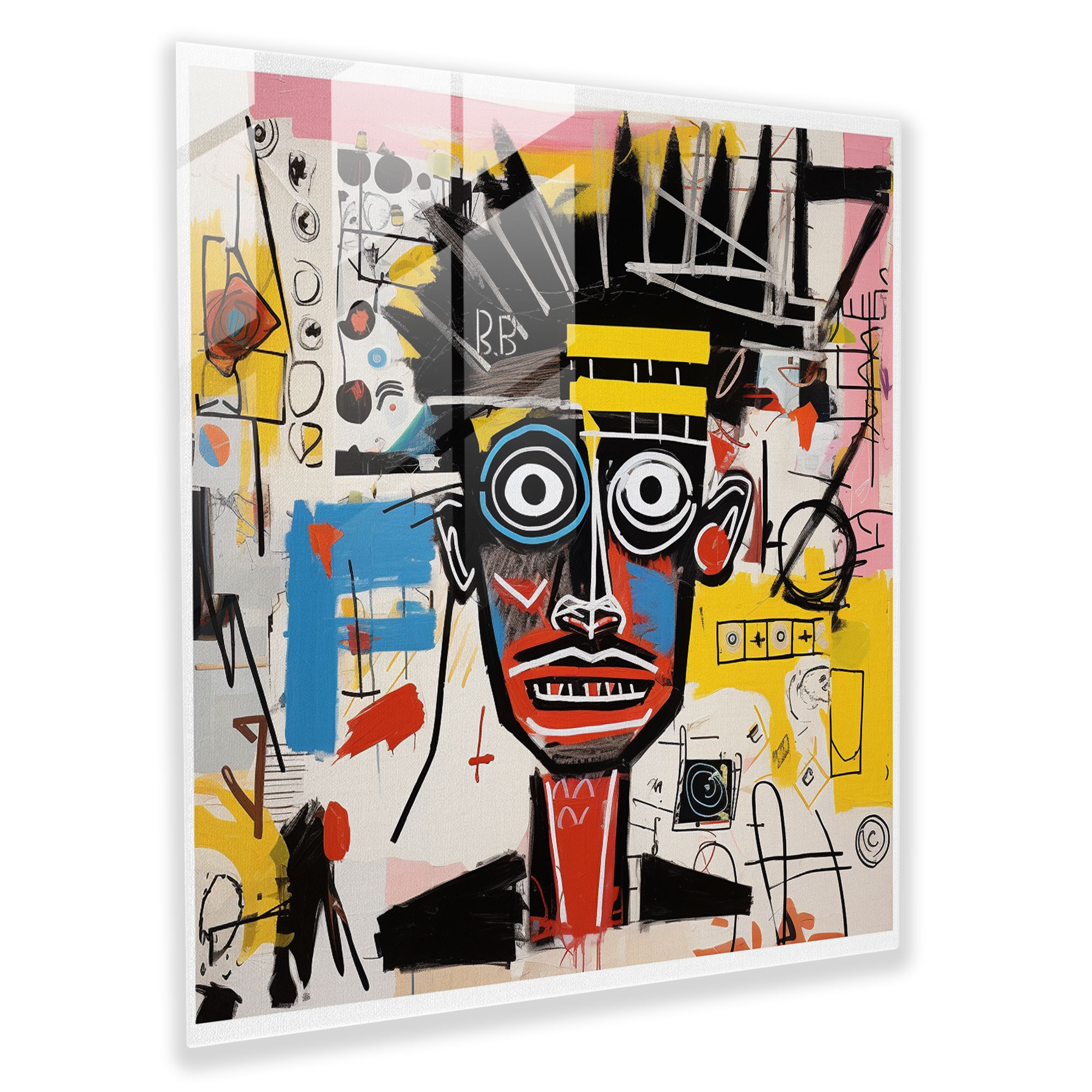 Basquiat Inspired Glass Collage - Basquiat, Basquiat, Motifs, Glass Art