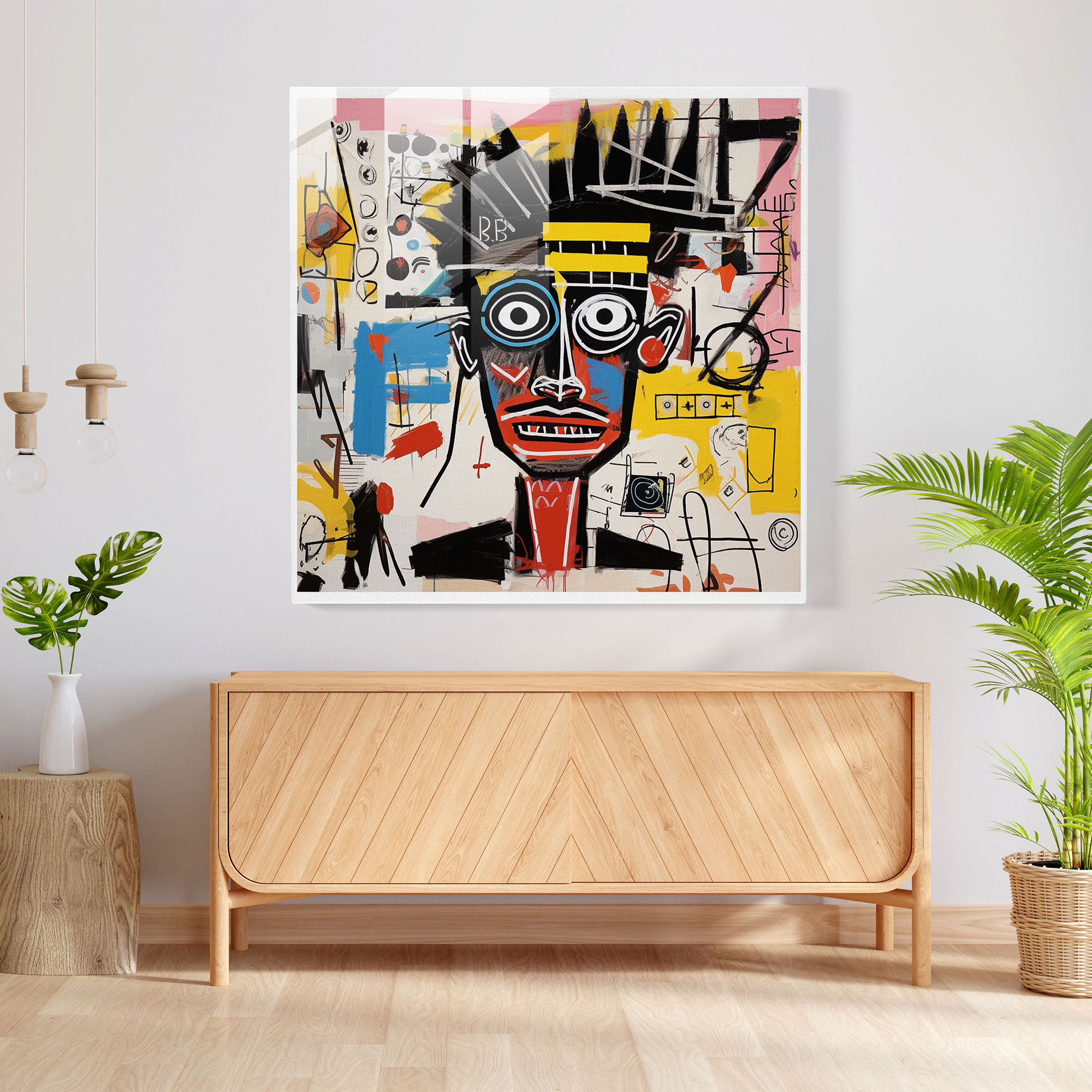 Basquiat Inspired Glass Collage - Basquiat, Basquiat, Motifs, Glass Art