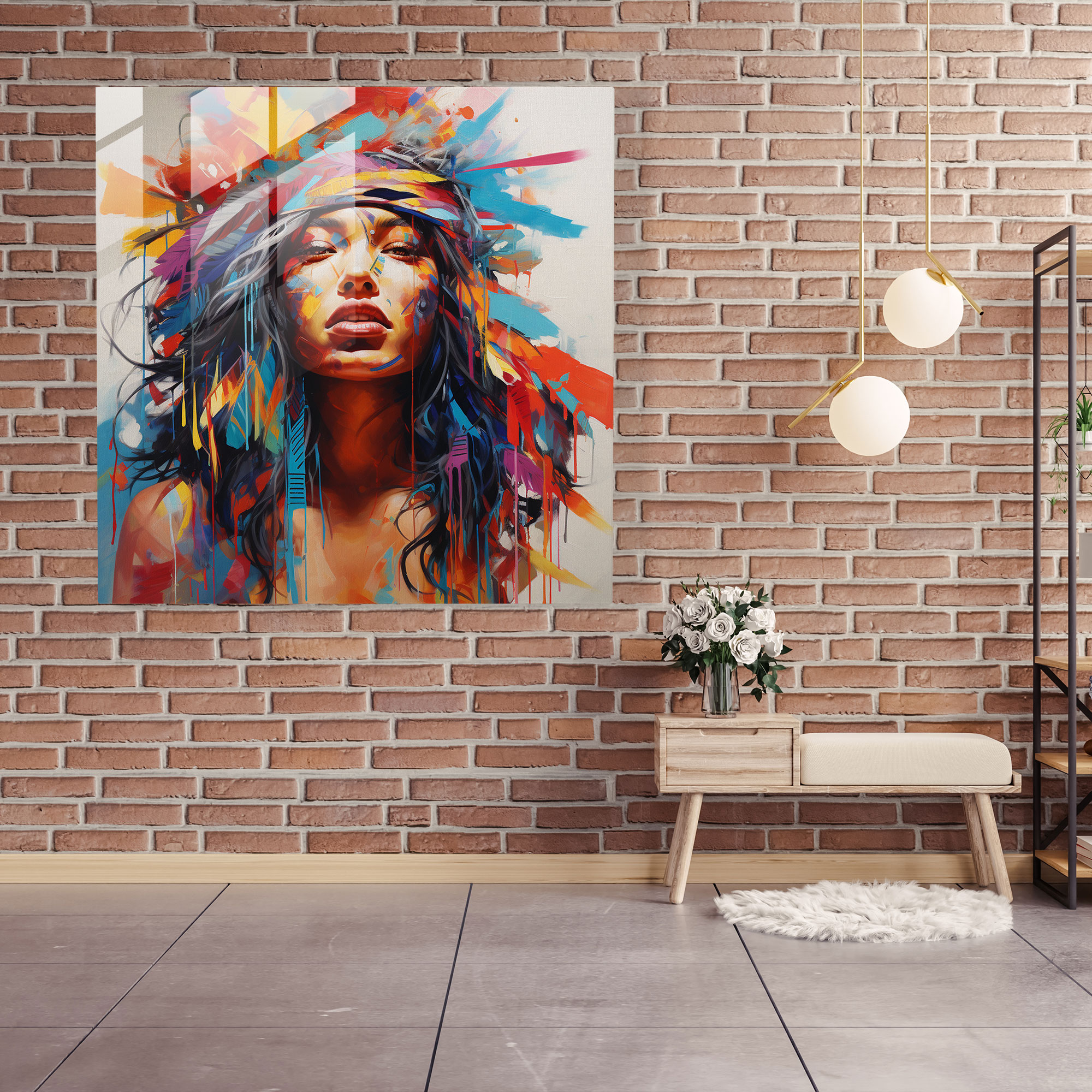 Basquiat Inspired Glass Print - Visual Explosion - Basquiat, Basquiat, Home Decoration, Visually Explosive Artwork