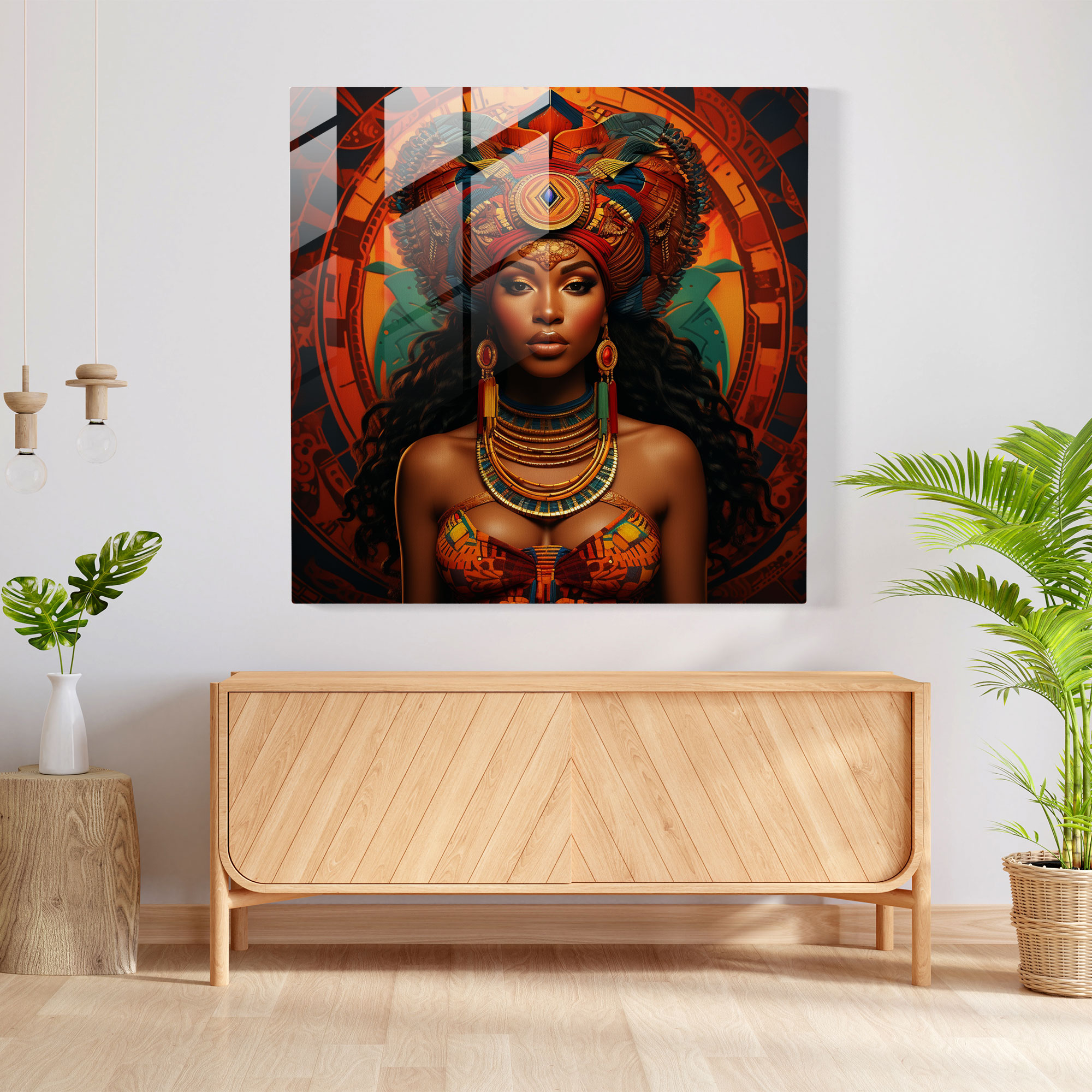 Basquiat Glass Print - African Heritage - Basquiat, Glass Wall Art, Glass Print, Glass Art