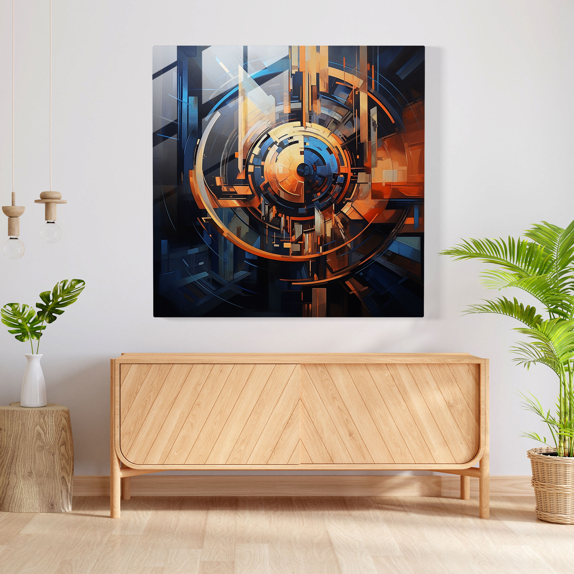 Basquiat Glass Print - Futuristic Vision - Basquiat, Basquiat, Glass Wall Art, Metallic Hues