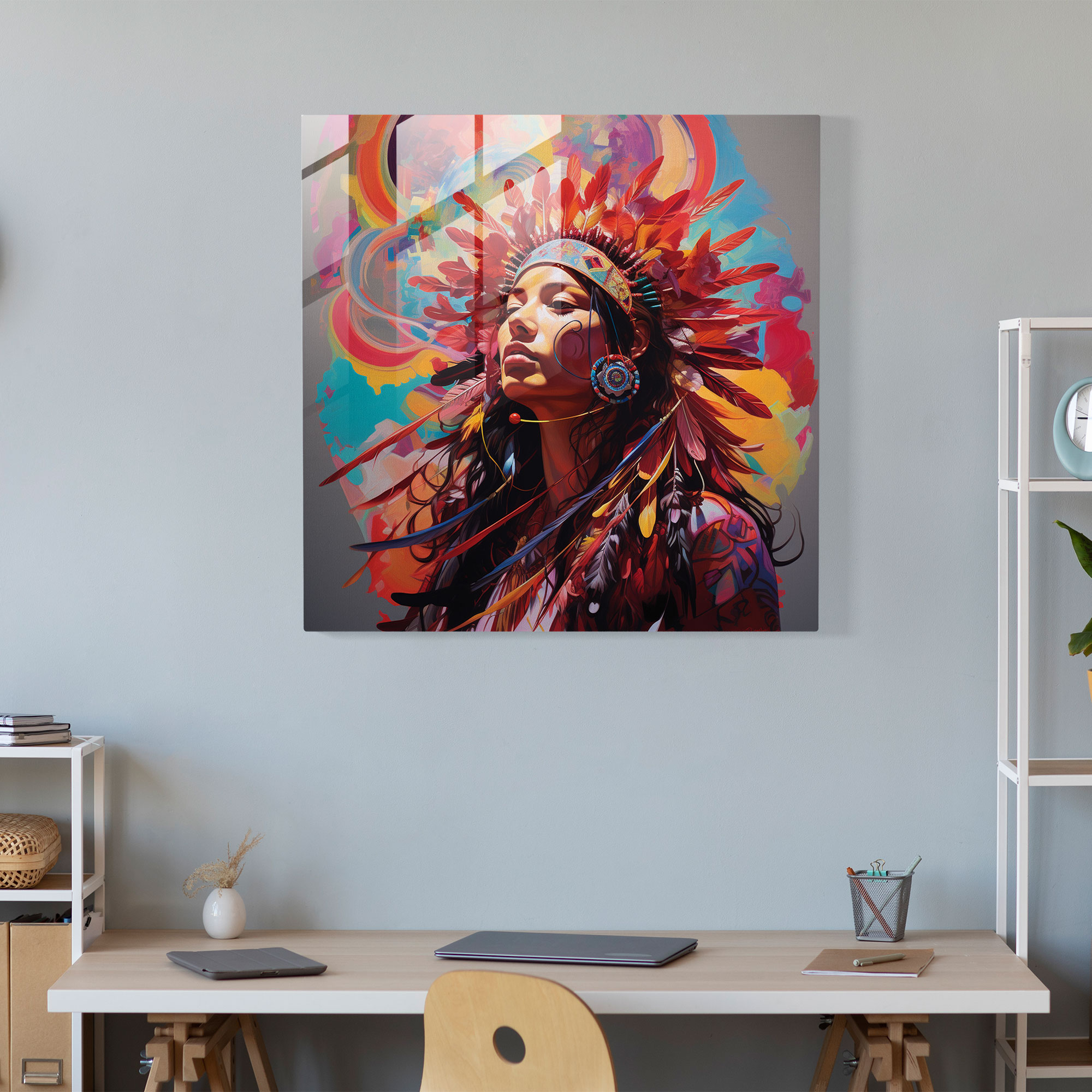 Basquiat Glass Print - Clash Of Cultures - Basquiat, Symbols, Clash Of Cultures, Wall Decoration
