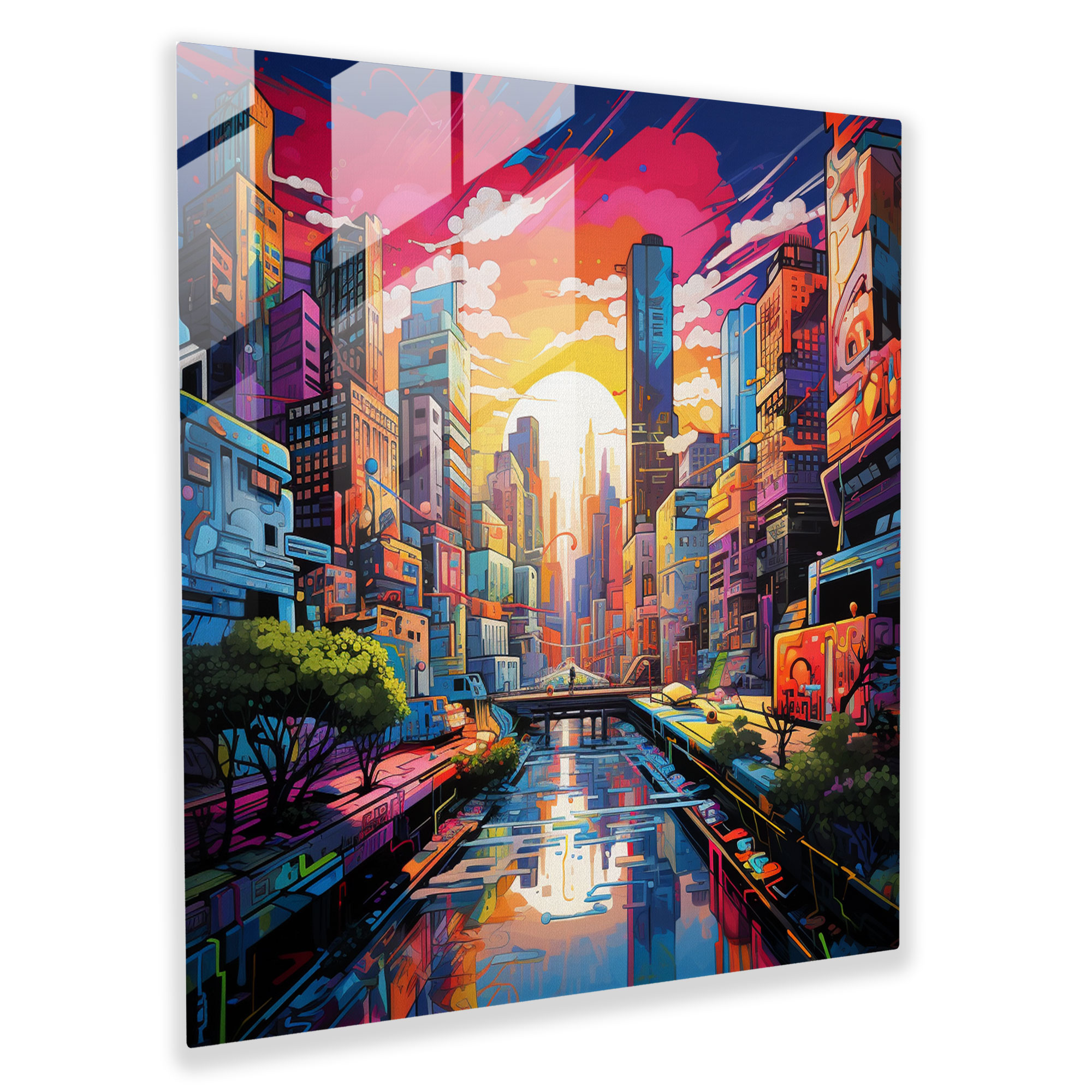 Urban Jungle Glass Wall Art - Basquiat, Graffiti-Style Art, Glass Art, Glass Print