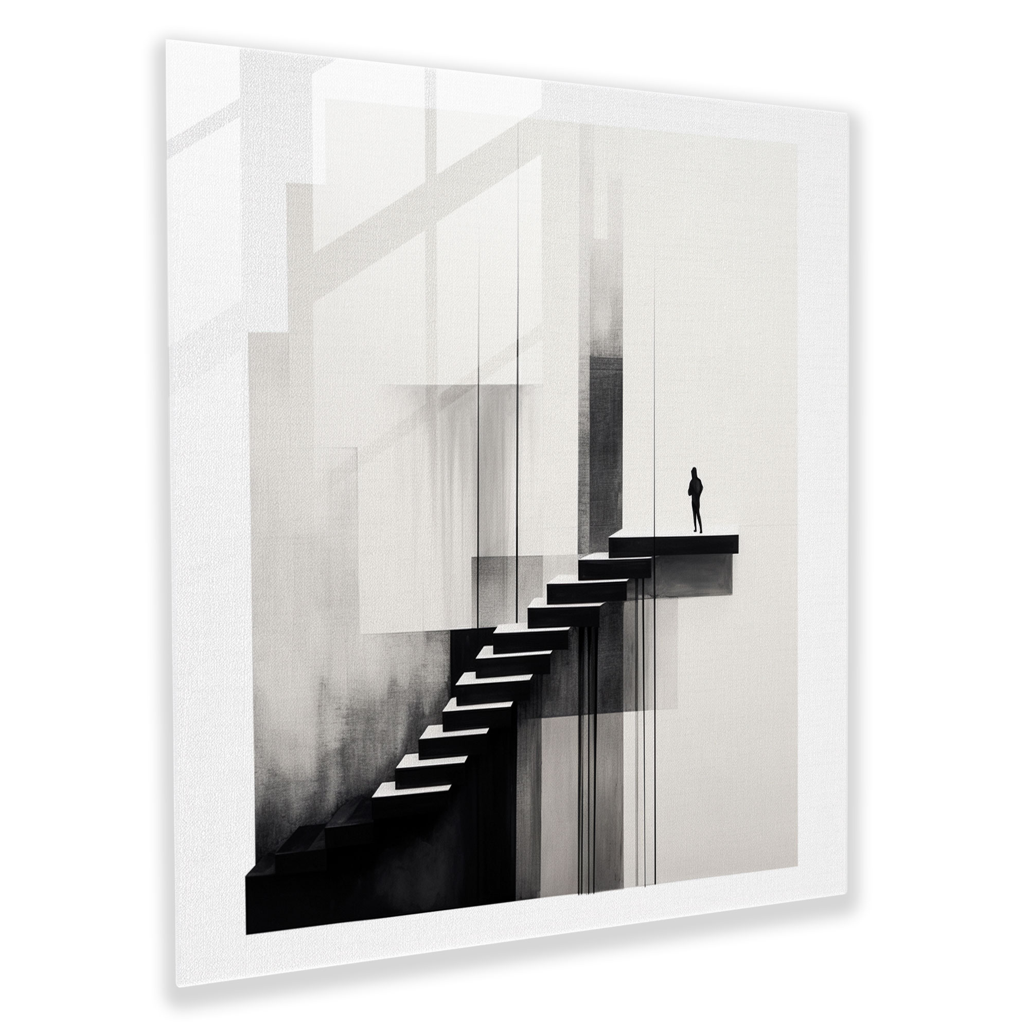 Mystic Monochrome Glass Print - Basquiat, Wall Decoration, Black And White, Glass Print