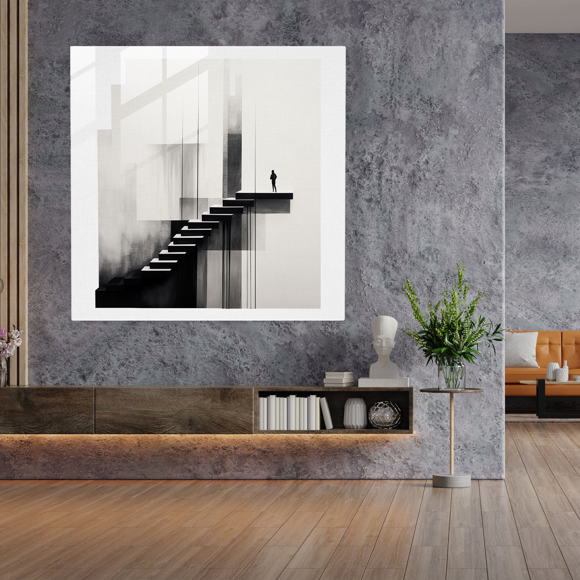 Mystic Monochrome Glass Print - Basquiat, Wall Decoration, Black And White, Glass Print