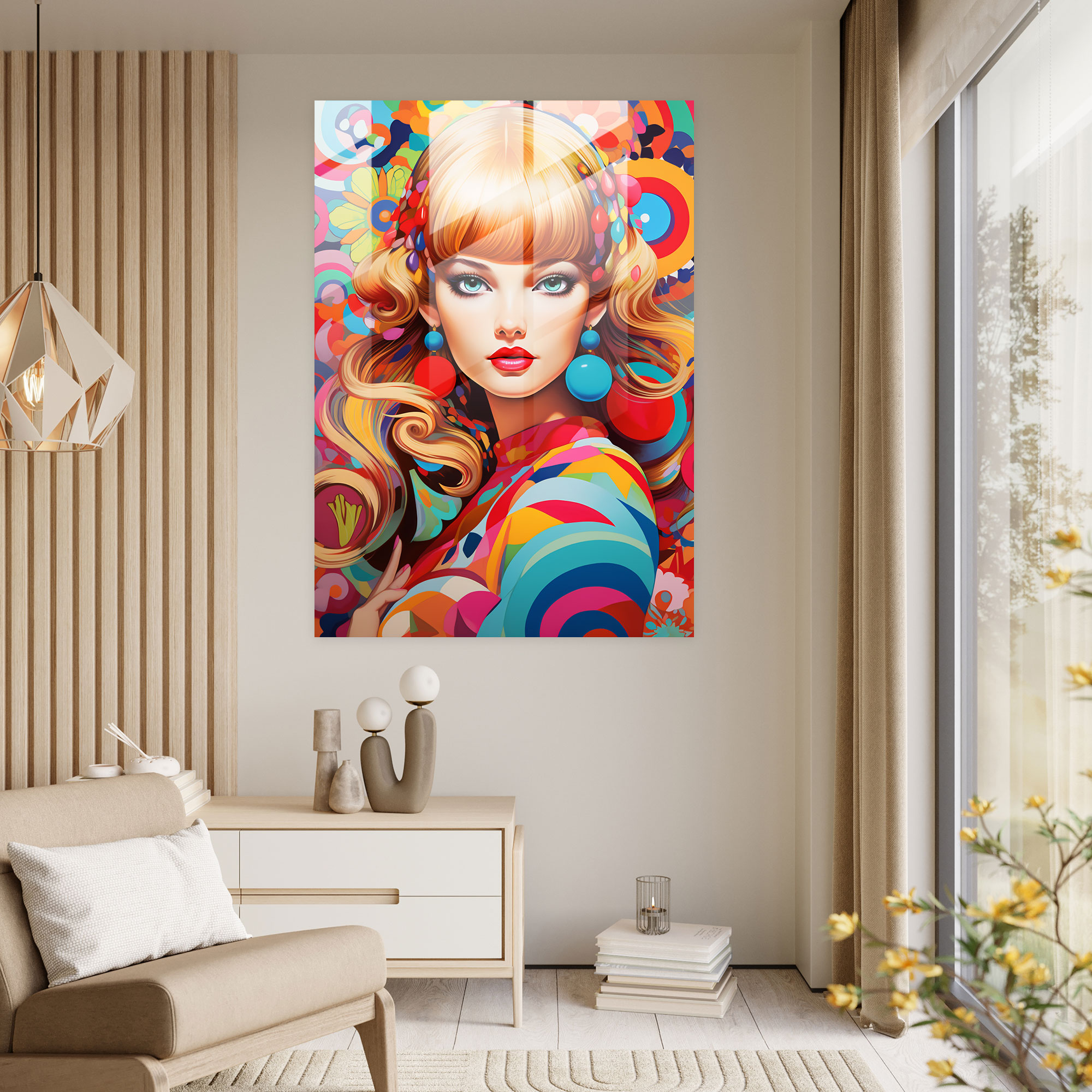 Barbie Glass Print - Pop Art Illustration - Barbie, Glass Print, Wall Decoration, Illustration