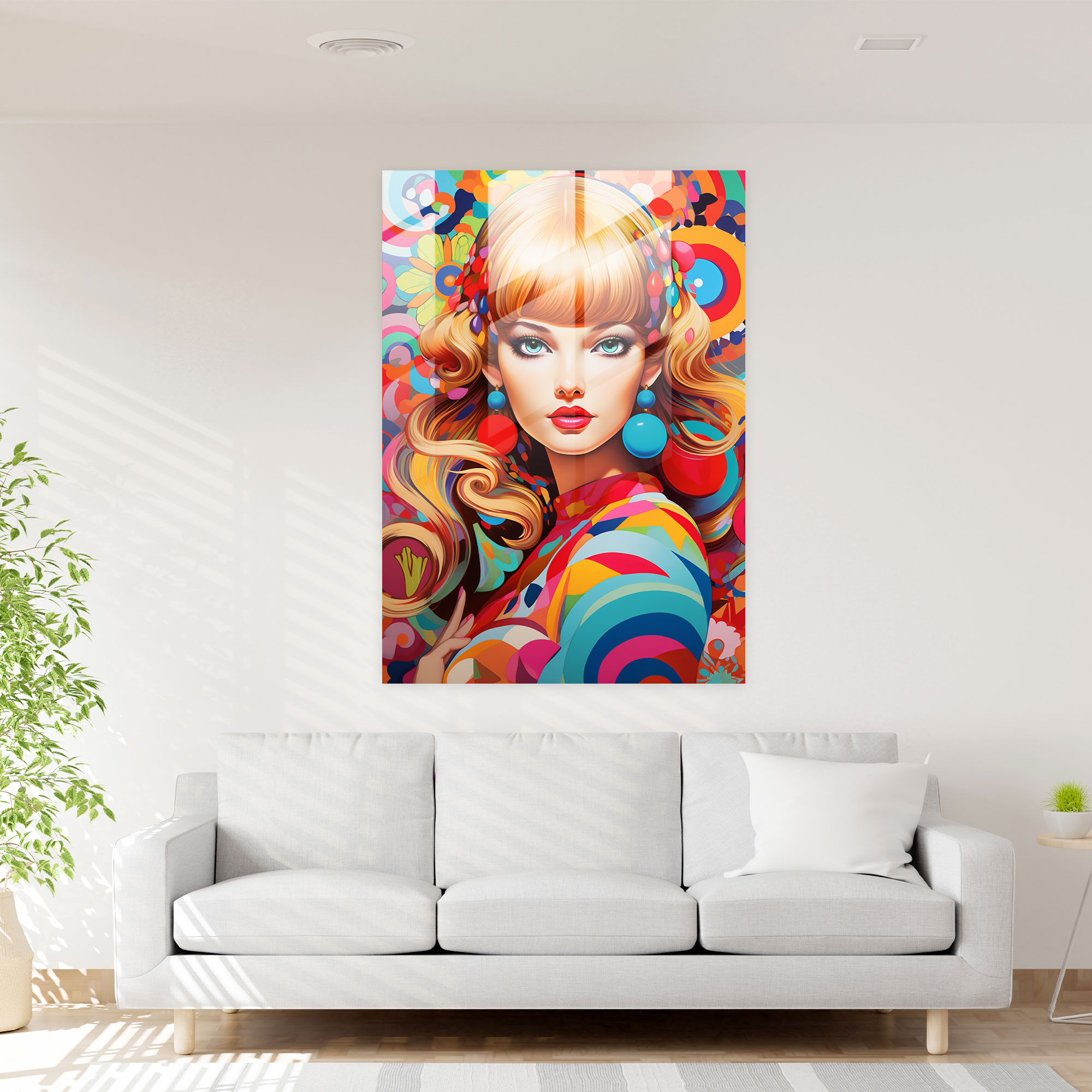 Barbie Glass Print - Pop Art Illustration - Barbie, Glass Print, Wall Decoration, Illustration