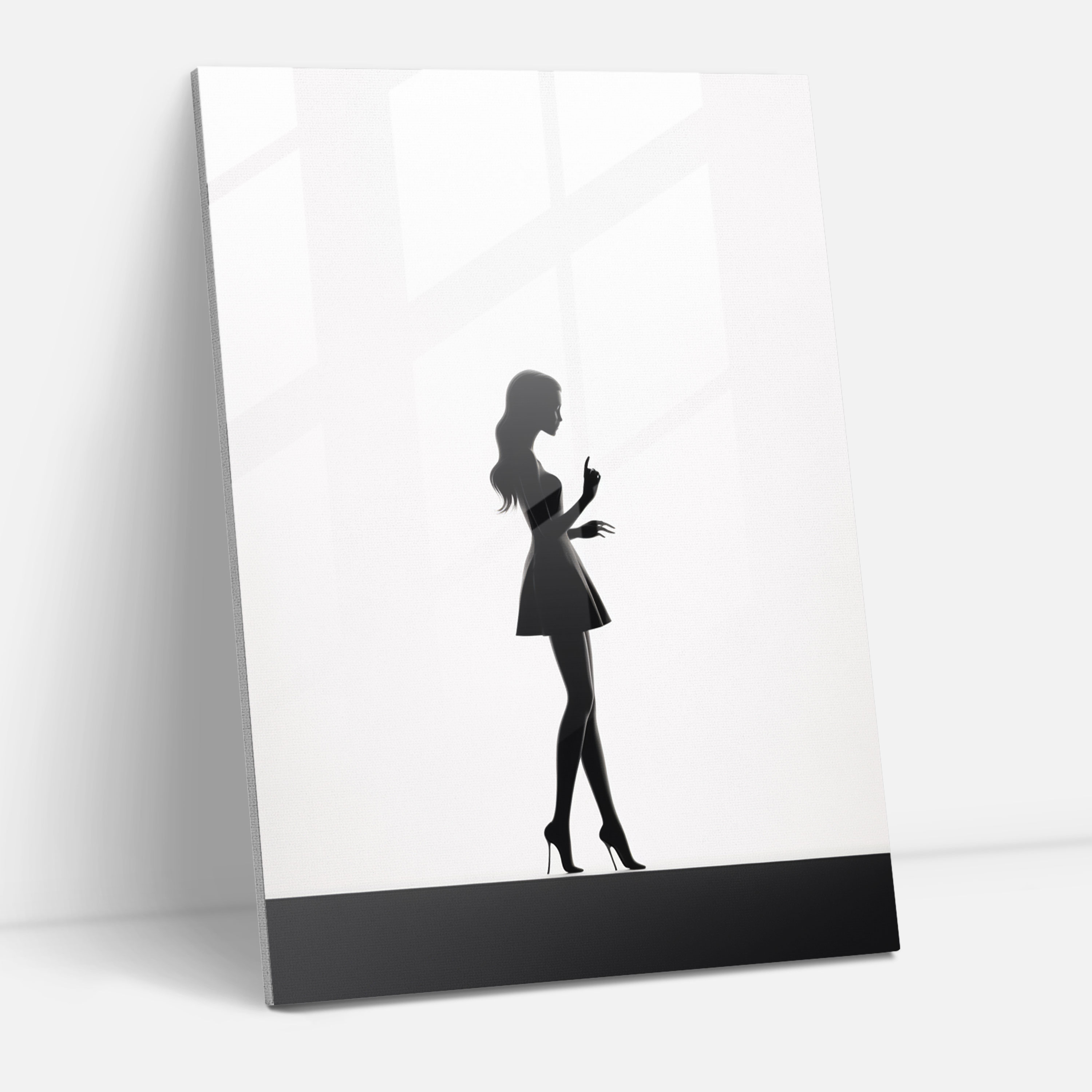 Barbie Glass Print - Minimalist Silhouette - Barbie, Glass Wall Art, Barbie, Glass Print
