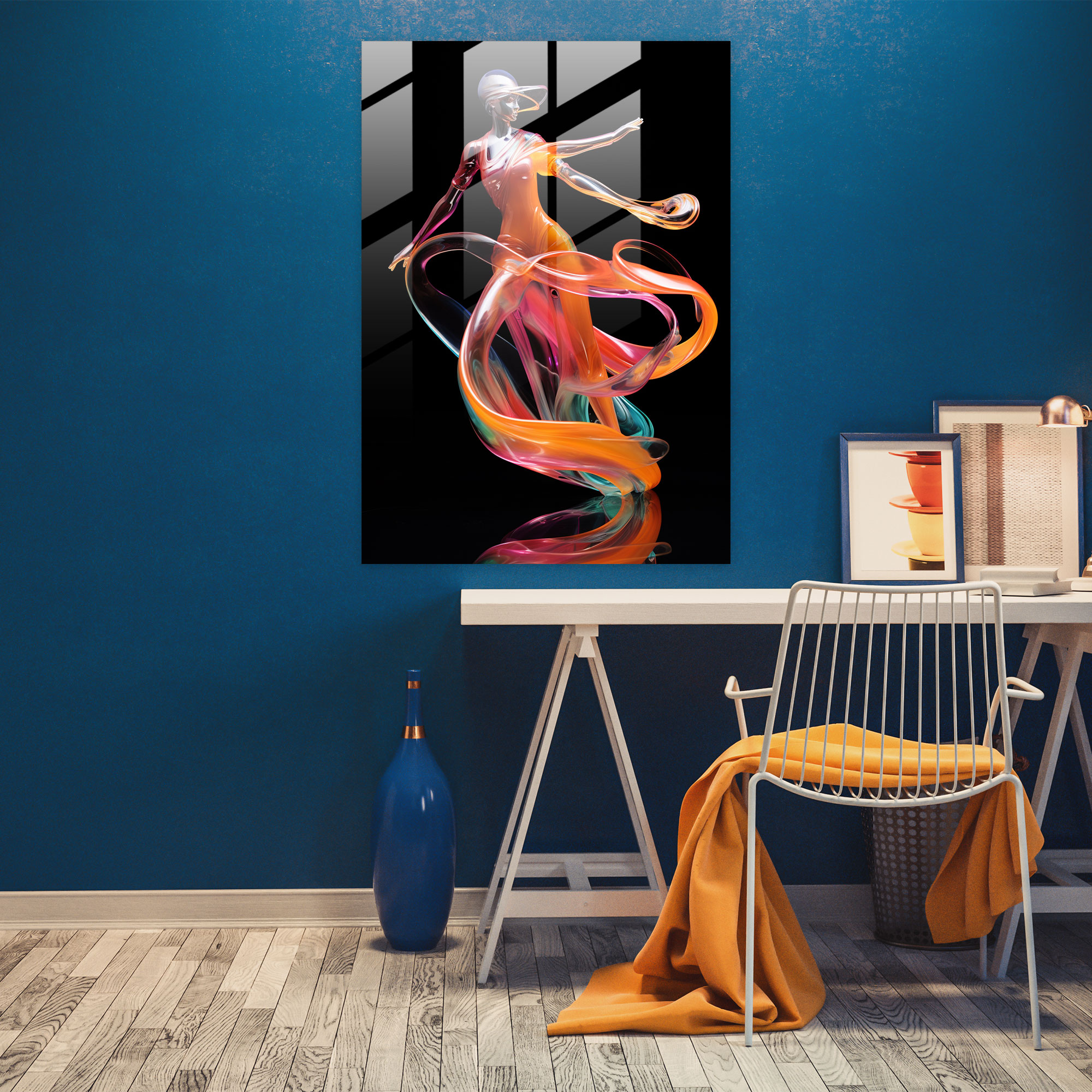 Barbie Glass Art - Dynamic Poses - Barbie, Movement, Home Decoration, Barbie