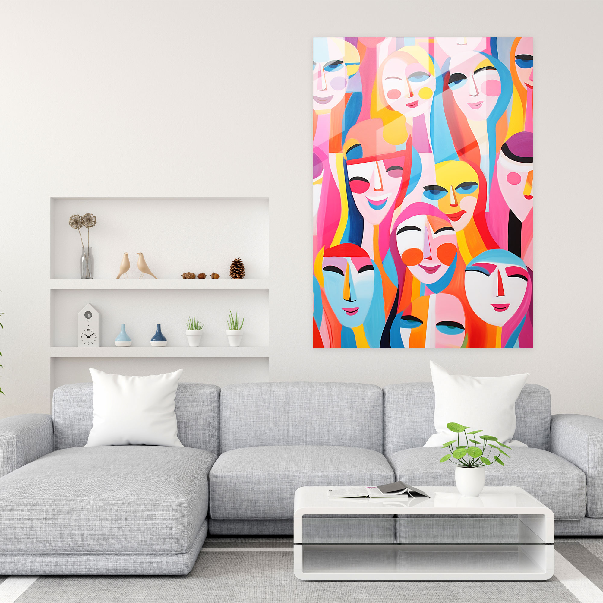 Barbie Glass Print - Colorful Abstract Barbie Dolls - Home Decoration - Barbie, Glass Print, Abstract, Barbie