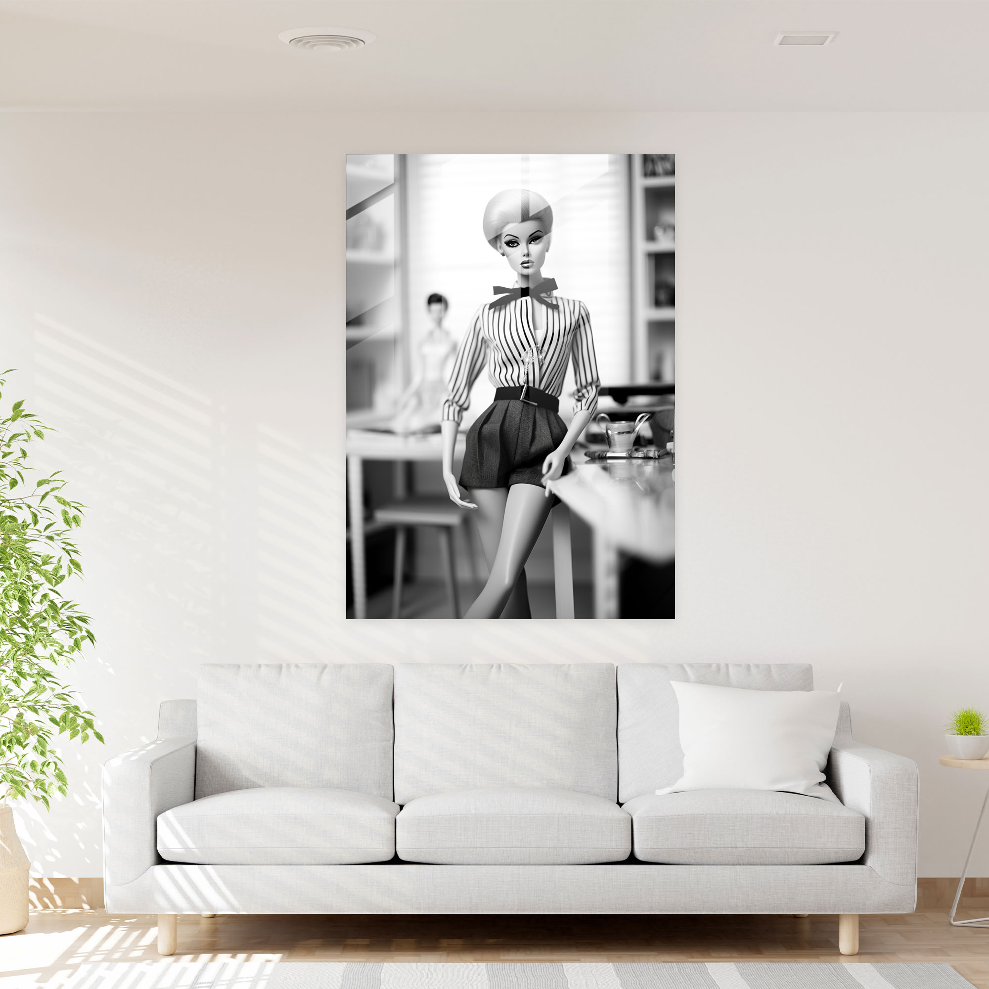 Vintage Barbie Glass Print - Barbie, Nostalgia, Glass Print, Glass Art