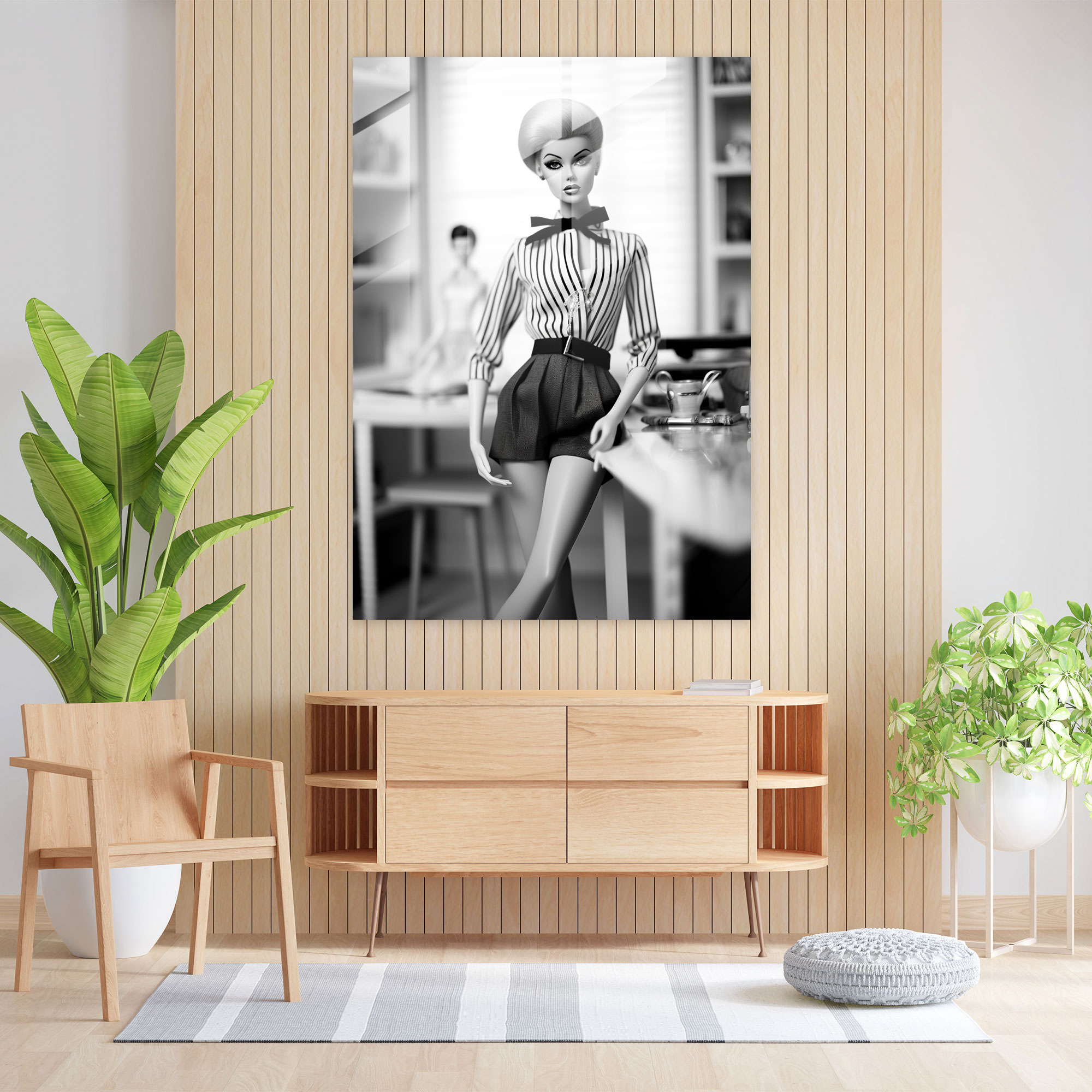 Vintage Barbie Glass Print - Barbie, Nostalgia, Glass Print, Glass Art