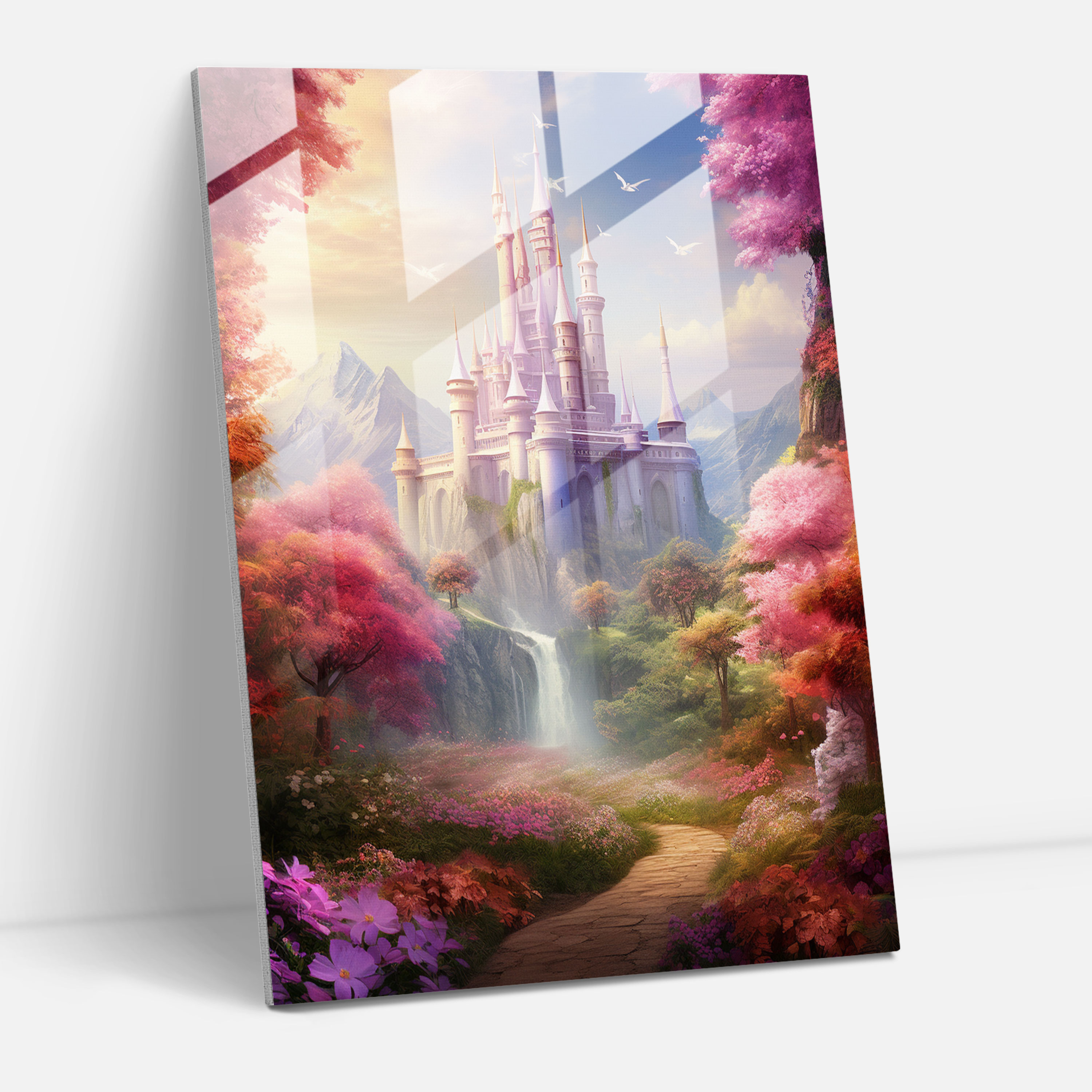 Barbie Glass Wall Art - Fairytale Castle - Barbie, Wall Decoration, Glass Print, Modern Art