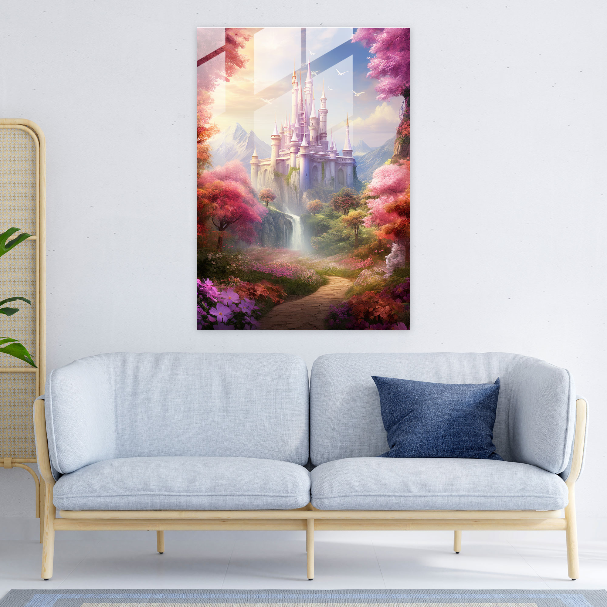 Barbie Glass Wall Art - Fairytale Castle - Barbie, Wall Decoration, Glass Print, Modern Art
