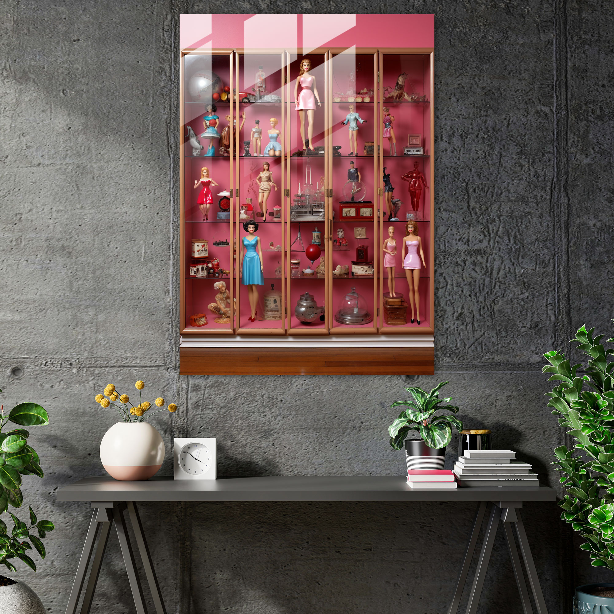 Retro Barbie Glass Wall Art - Barbie, Home Decoration, Barbie, Wall Decoration