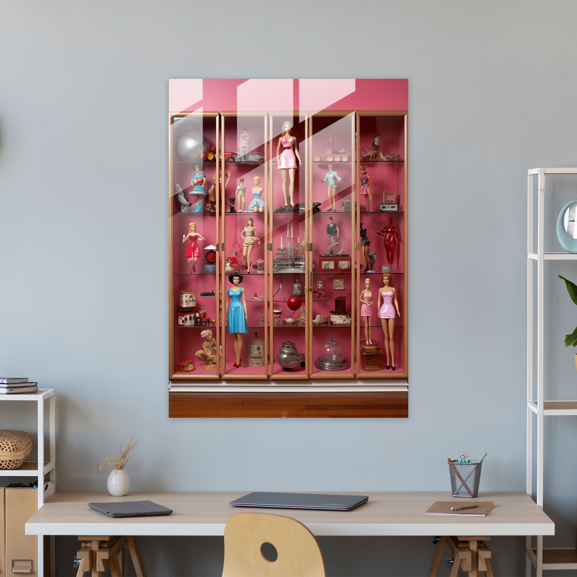 Retro Barbie Glass Wall Art - Barbie, Home Decoration, Barbie, Wall Decoration