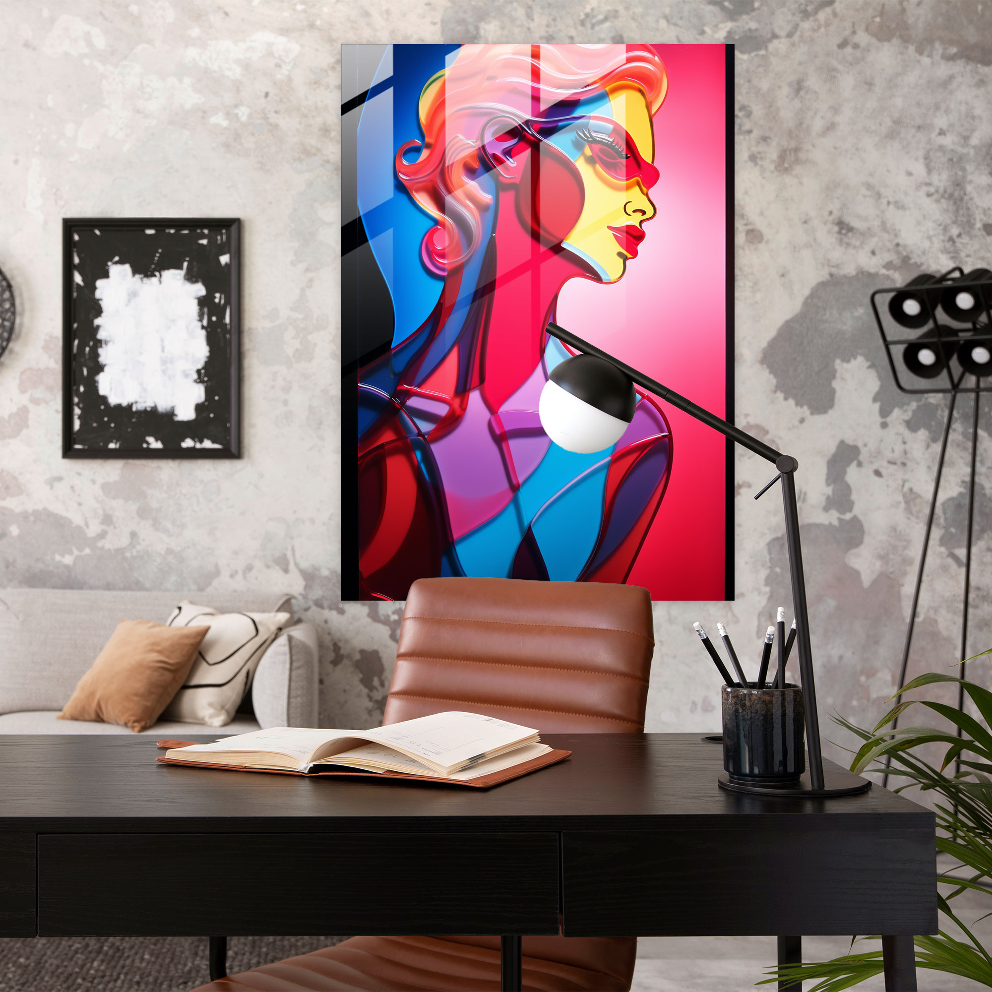 Artistic Barbie Glass Wall Art - Barbie, Vibrant Colors, Bold, Glass Print
