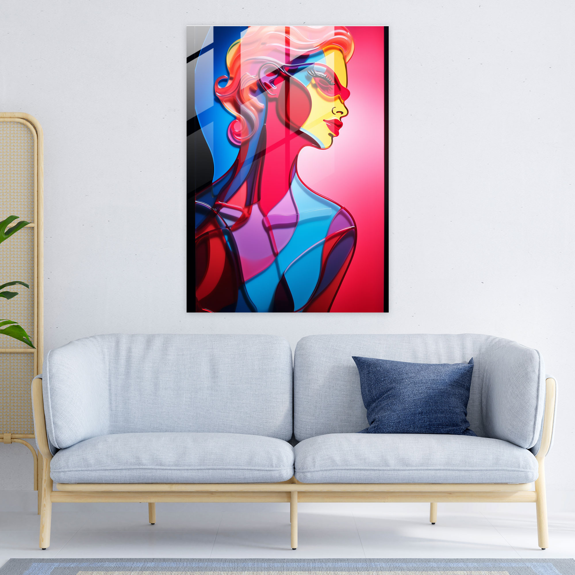 Artistic Barbie Glass Wall Art - Barbie, Vibrant Colors, Bold, Glass Print