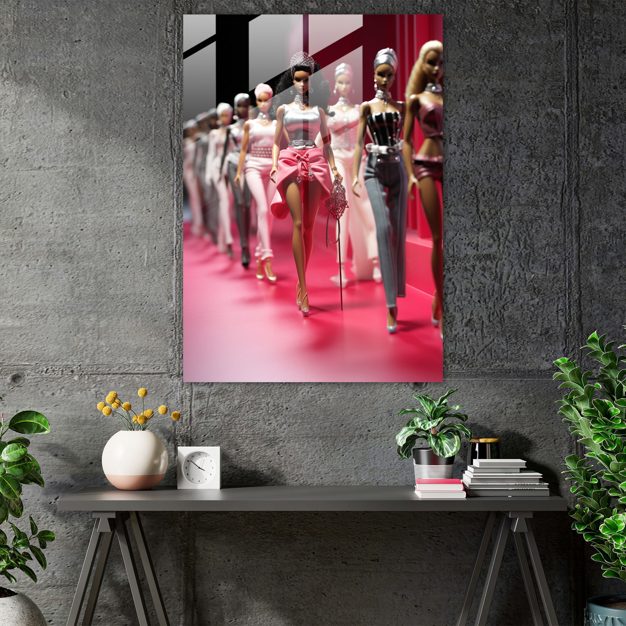Fashion Barbie Glass Wall Art - Barbie, Glass Art, Fashion, Barbie