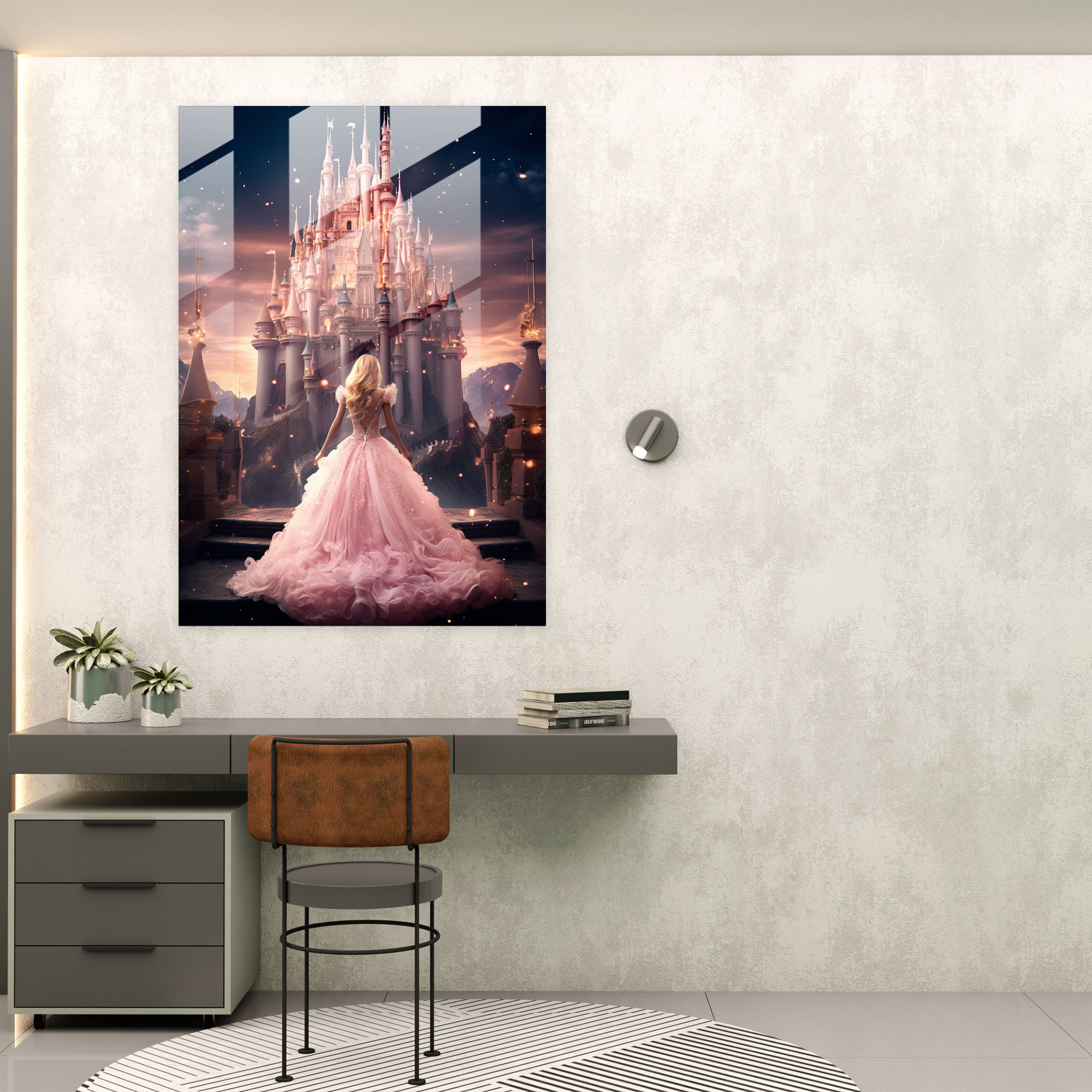 Barbie Fairy Tale Glass Wall Art - Barbie, Whimsical, Wall Decoration, Charm
