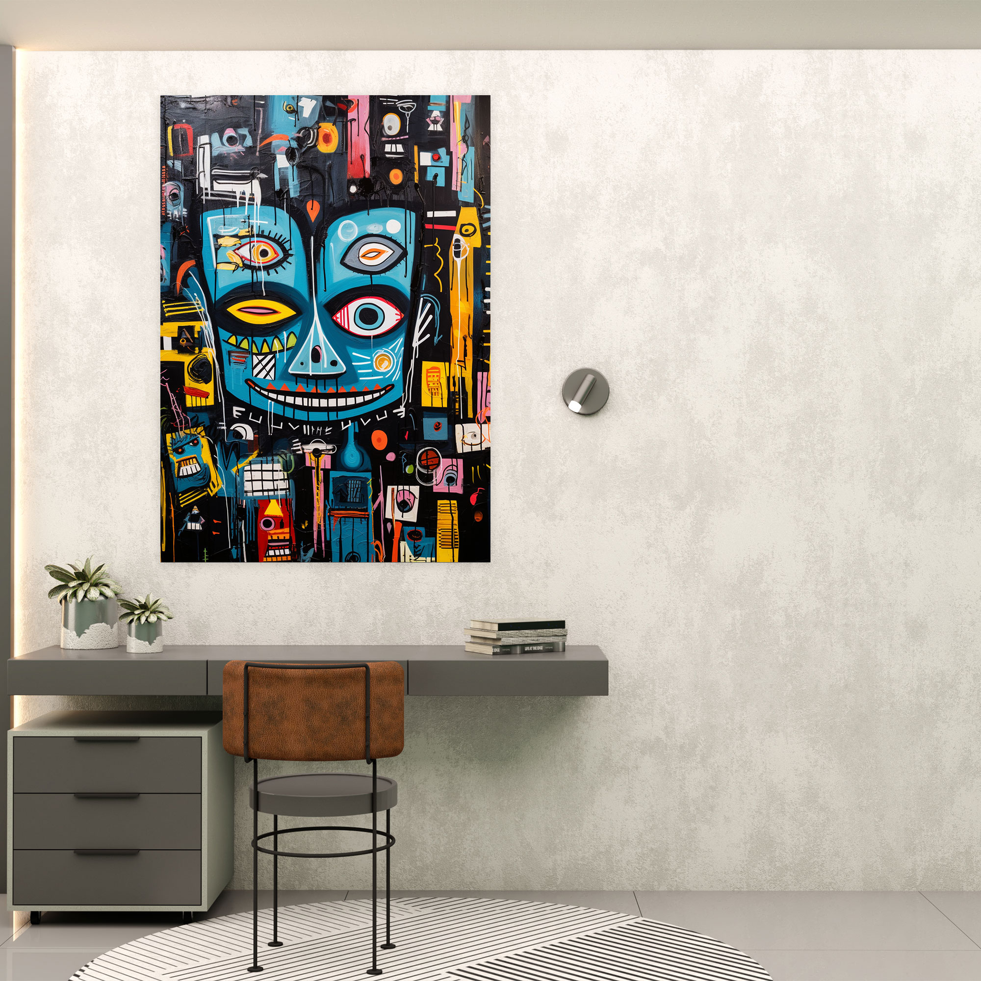Basquiat Canvas Print - Bold And Vibrant Graffiti Art - Basquiat, Canvas Print, Basquiat, Canvas Wall Art