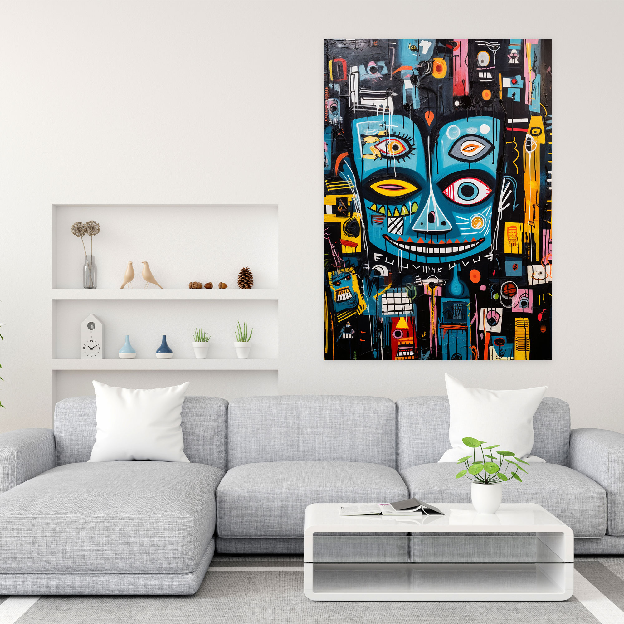 Basquiat Canvas Print - Bold And Vibrant Graffiti Art - Basquiat, Canvas Print, Basquiat, Canvas Wall Art