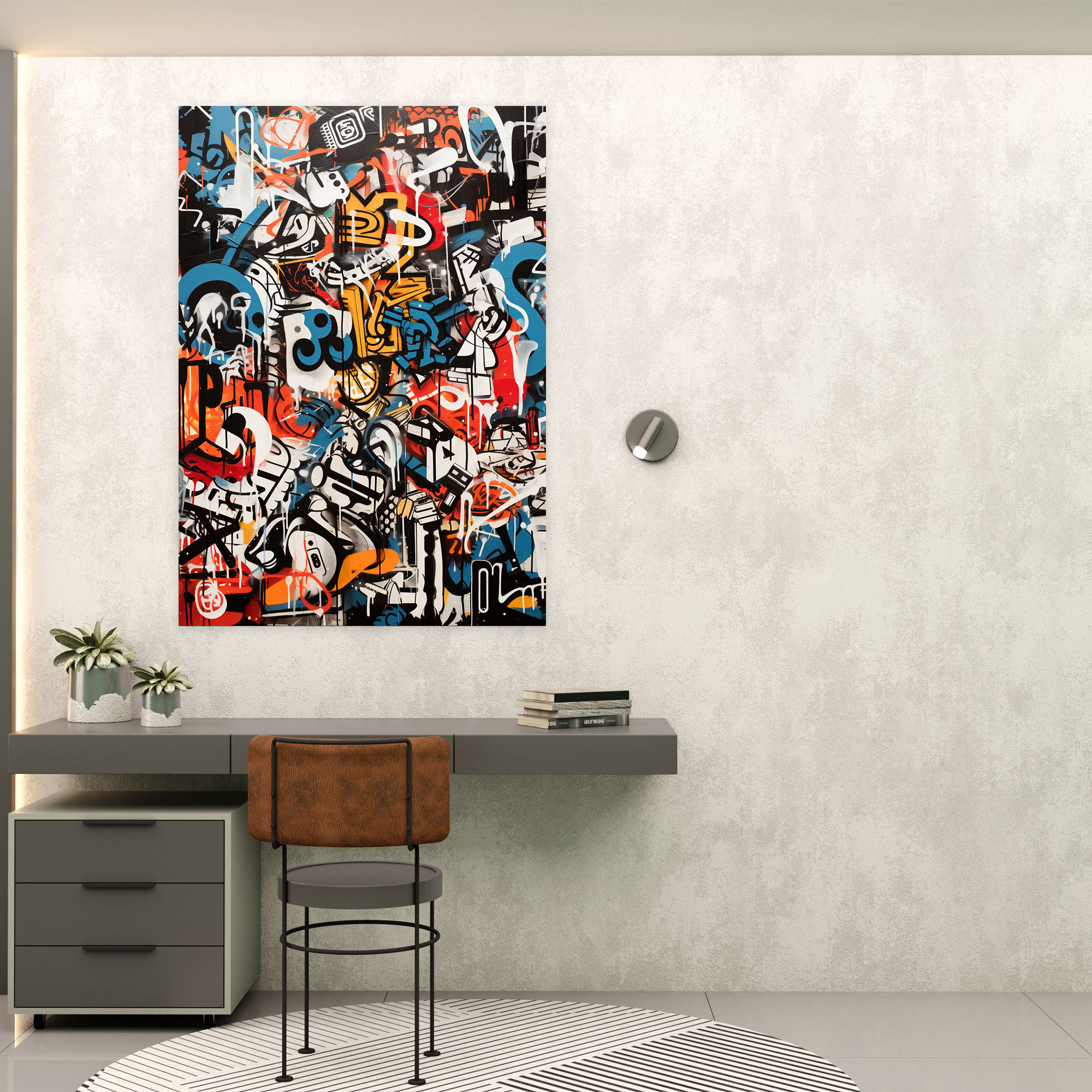 Basquiat Canvas Print - Graffiti-Inspired Art - Basquiat, Basquiat, Symbolic, Canvas