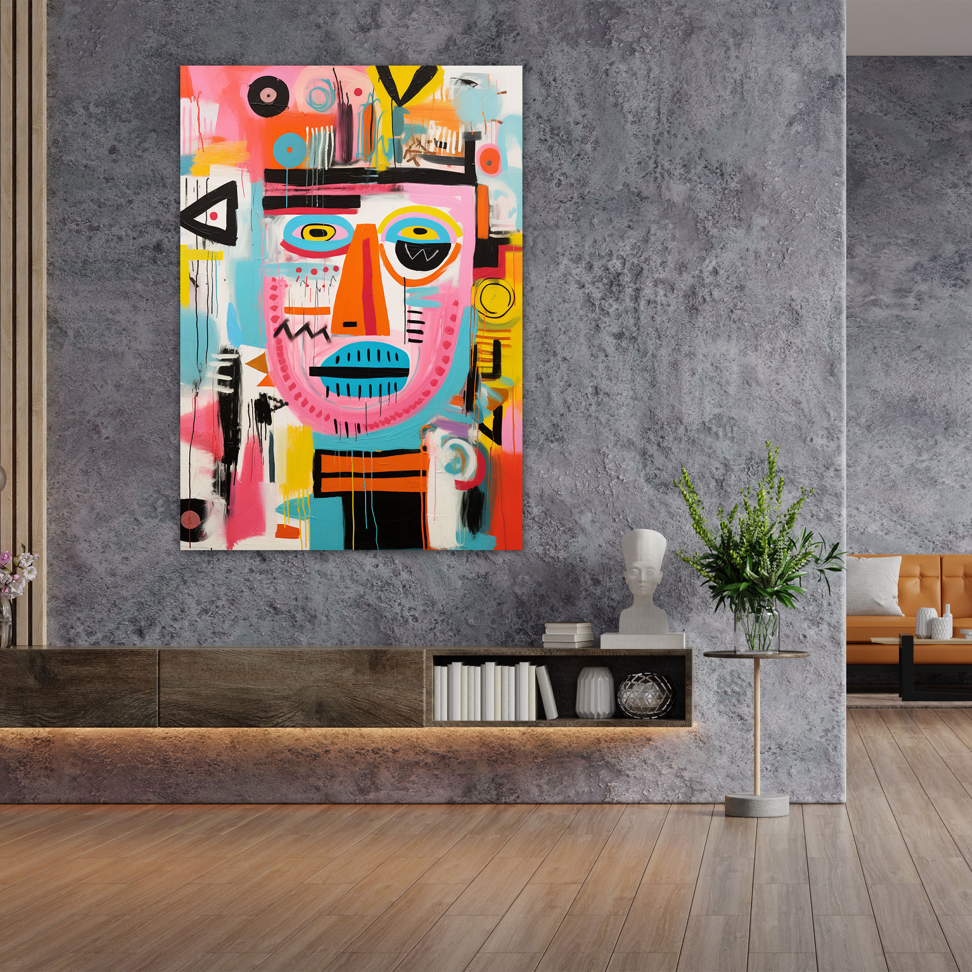 Basquiat Canvas Print - Vibrant Abstract Painting - Basquiat, Vibrant Colors, Canvas Wall Art, Home Decoration