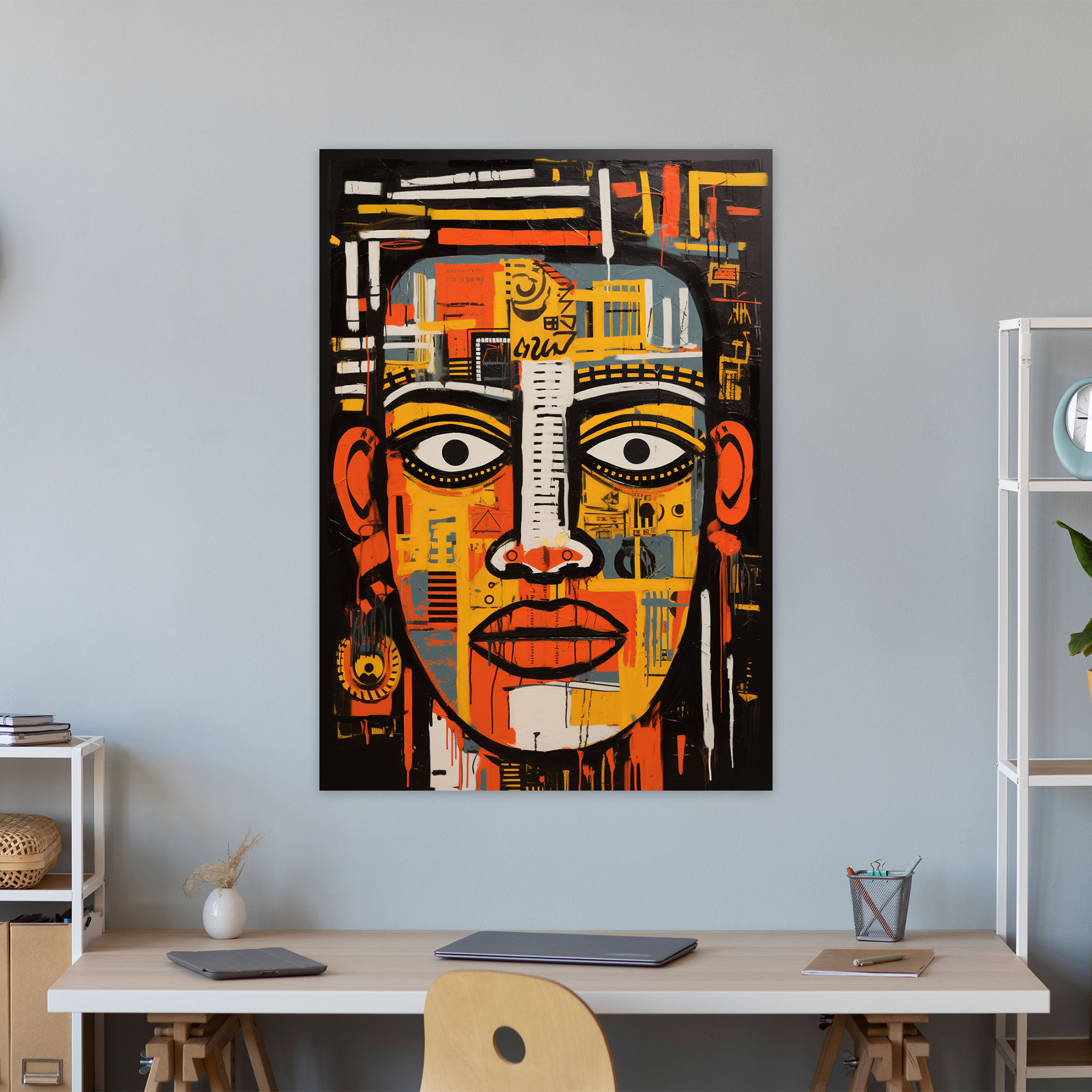 Basquiat Wall Art - Bold Typography Artwork - Basquiat, Home Decoration, Basquiat, Wall Decoration