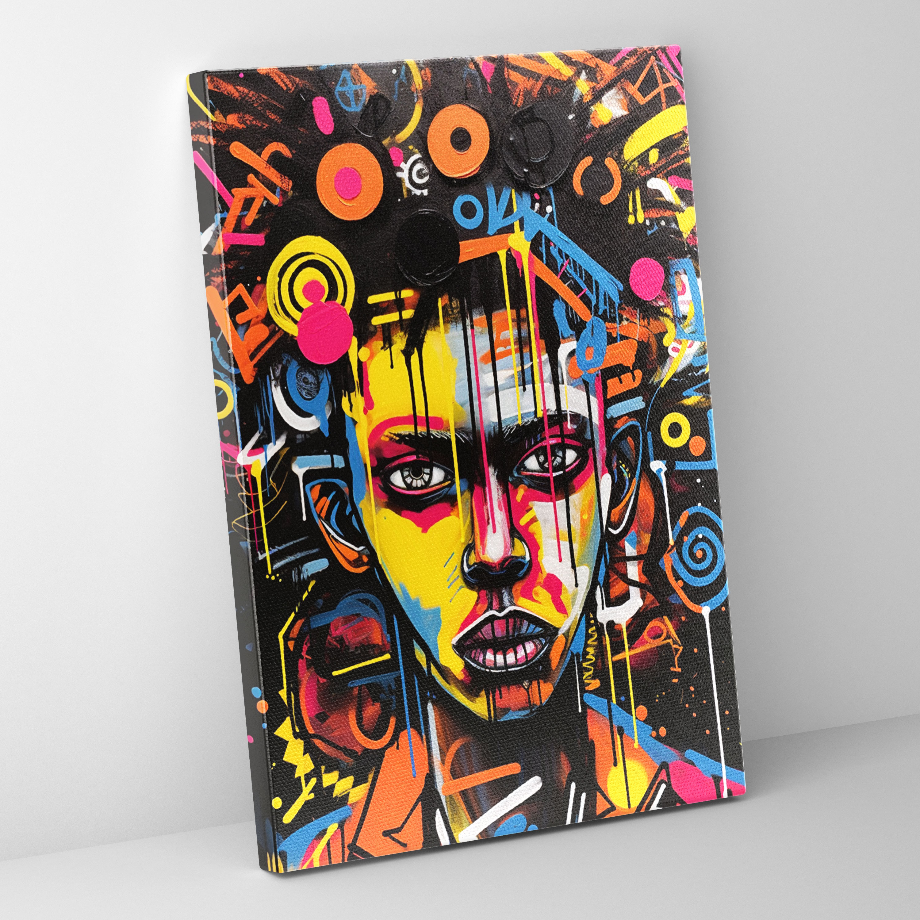 Basquiat Wall Art - Contemporary Interpretation - Basquiat, Home Decoration, Graffiti-Like Elements, Basquiat